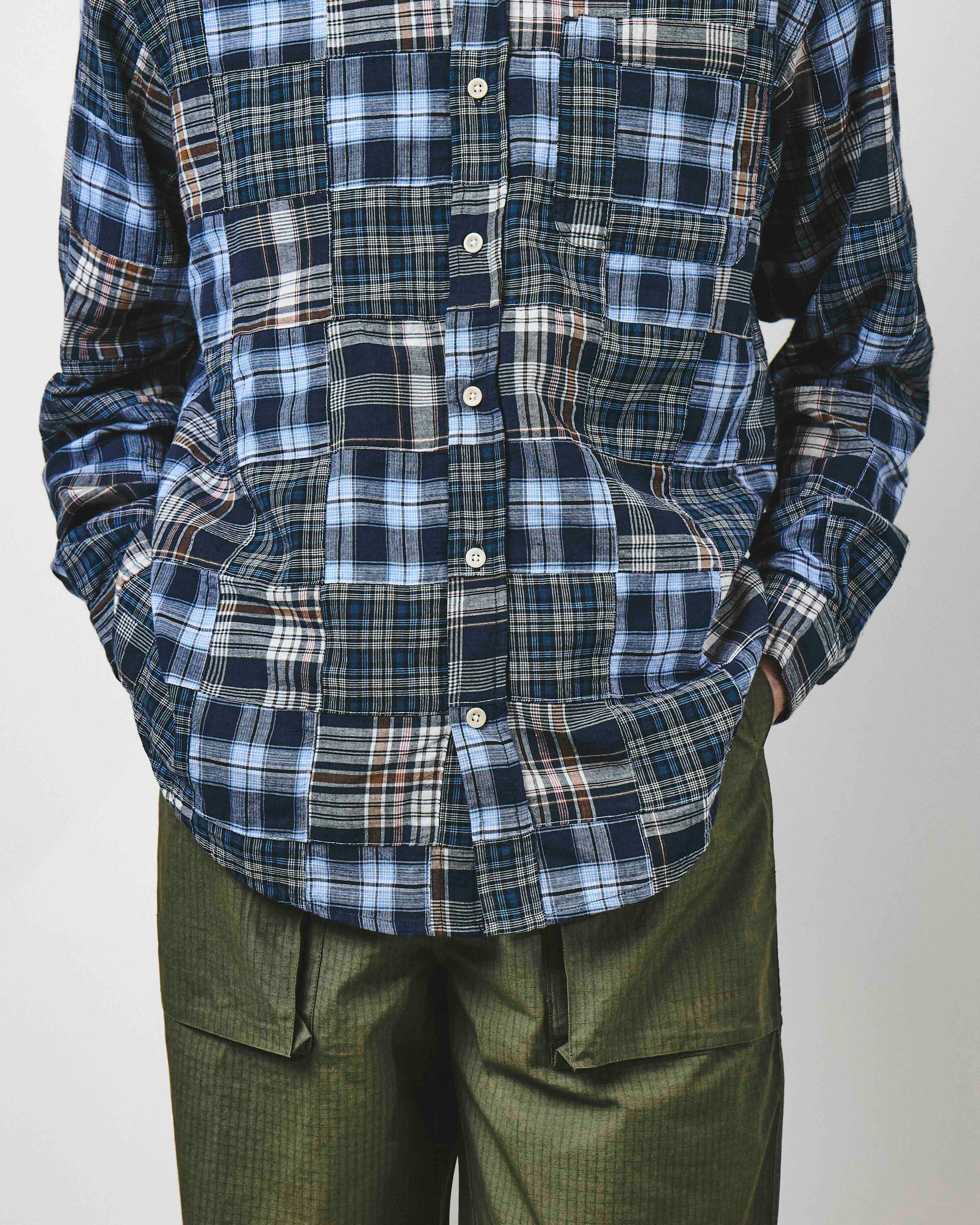 Patchwork Check Heritage Shirt - Blues
