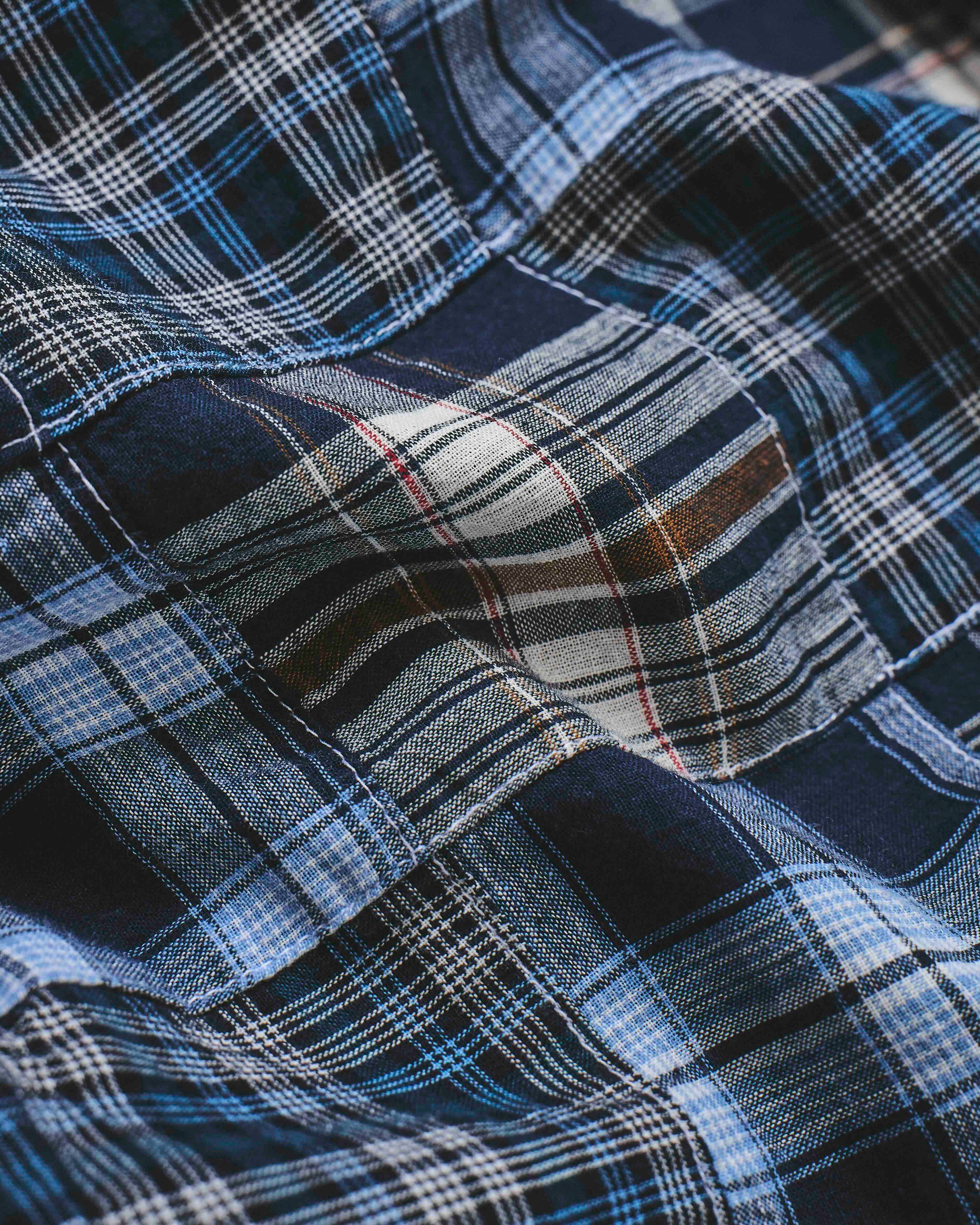 Patchwork Check Heritage Shirt - Blues