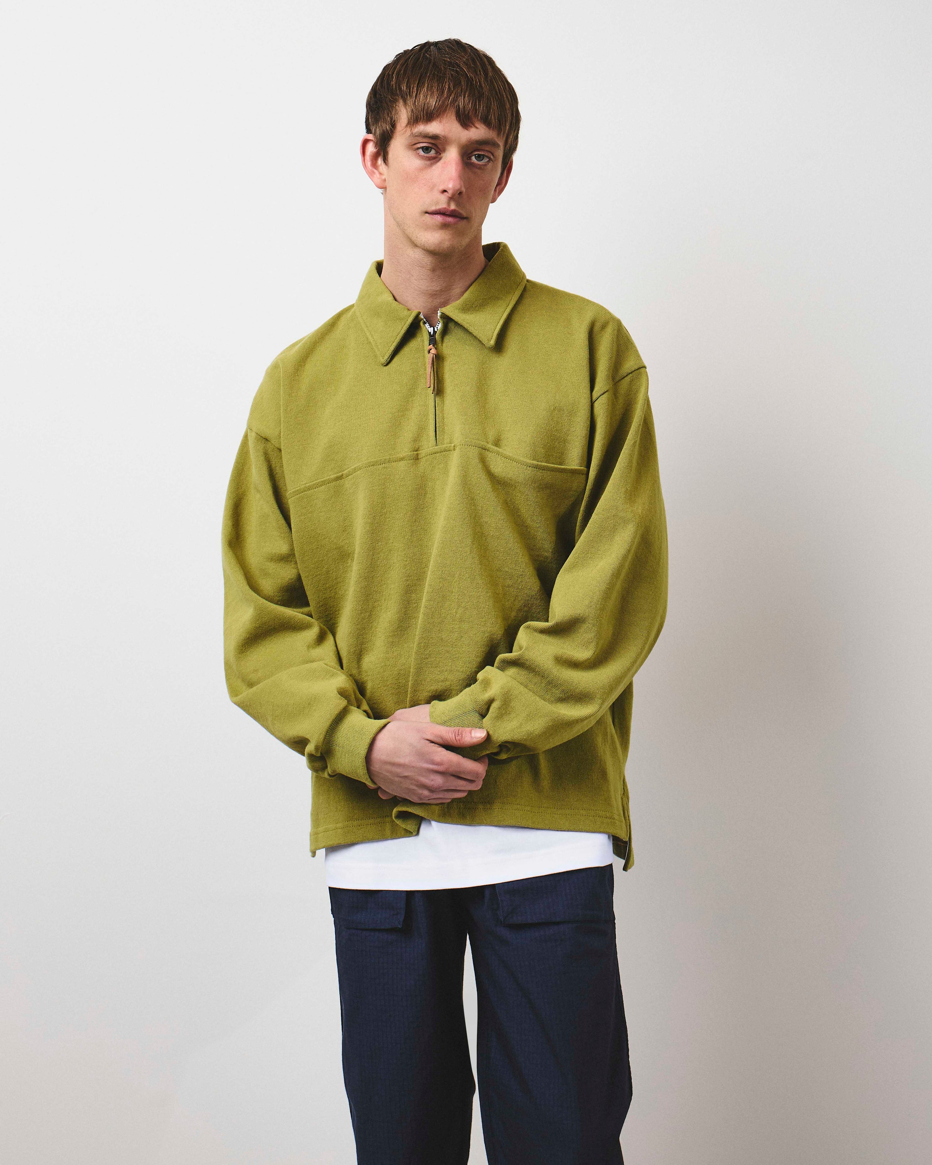 Quarter Zip Heavy Sweat - Kiwi