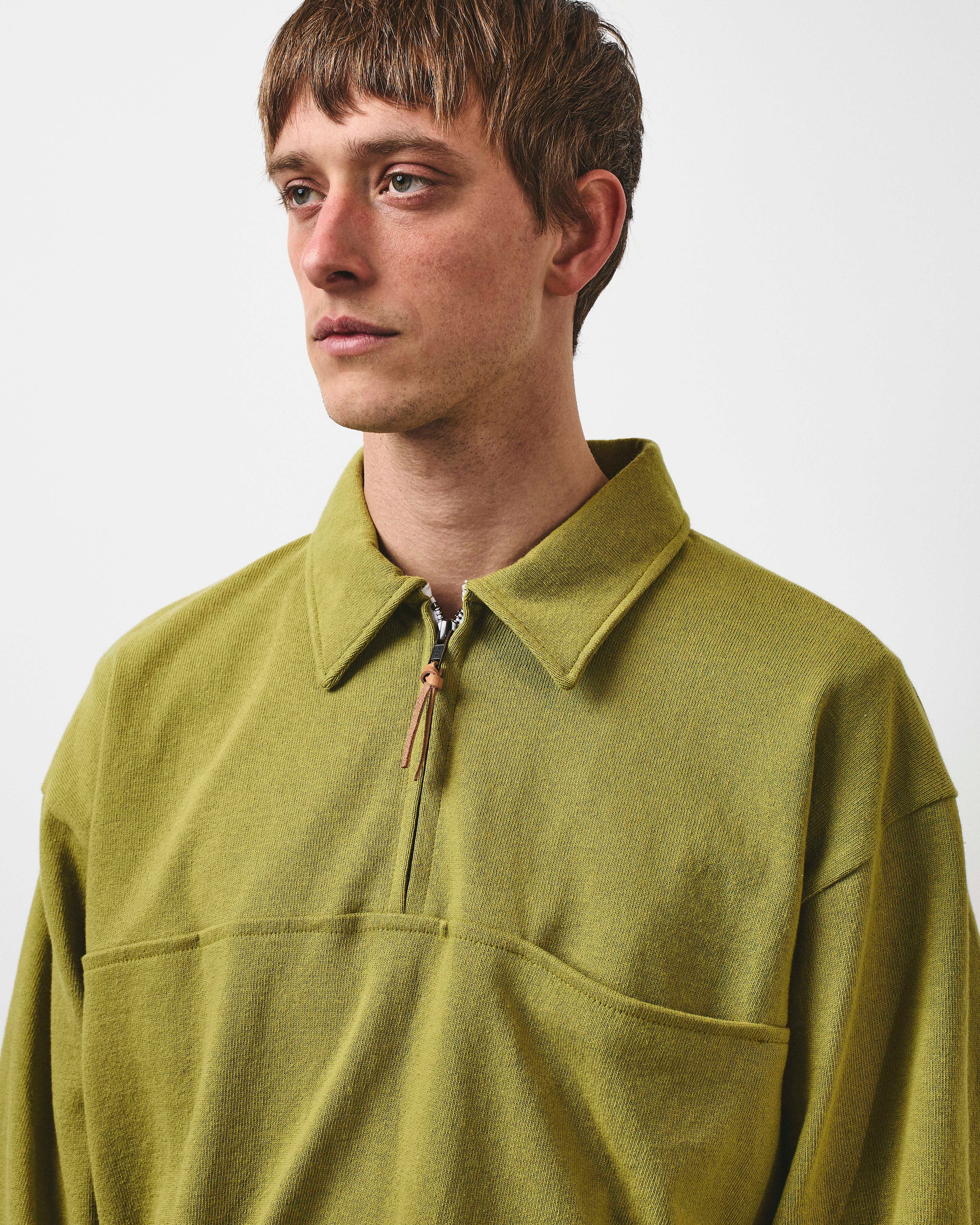 Quarter Zip Heavy Sweat - Kiwi