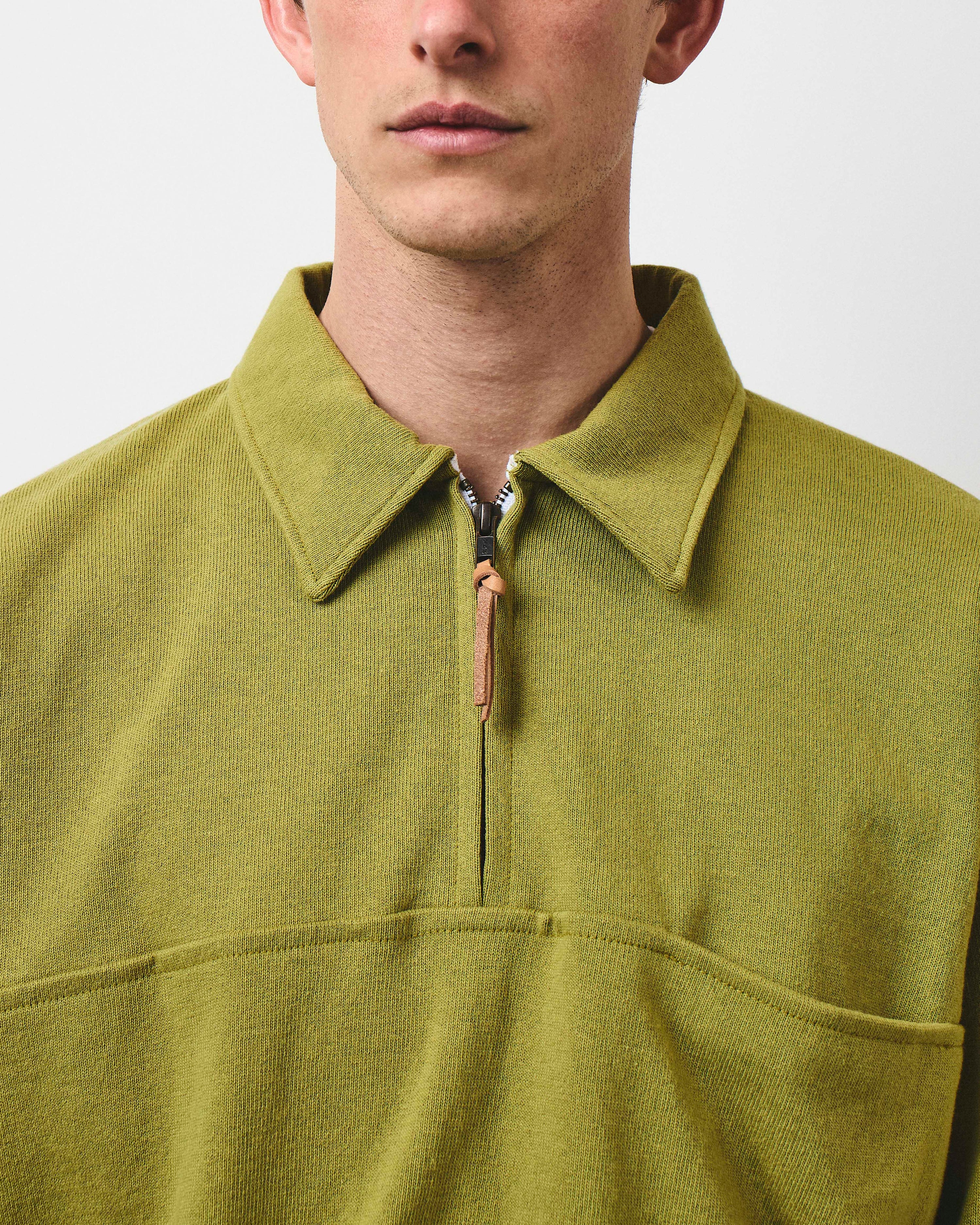 Quarter Zip Heavy Sweat - Kiwi