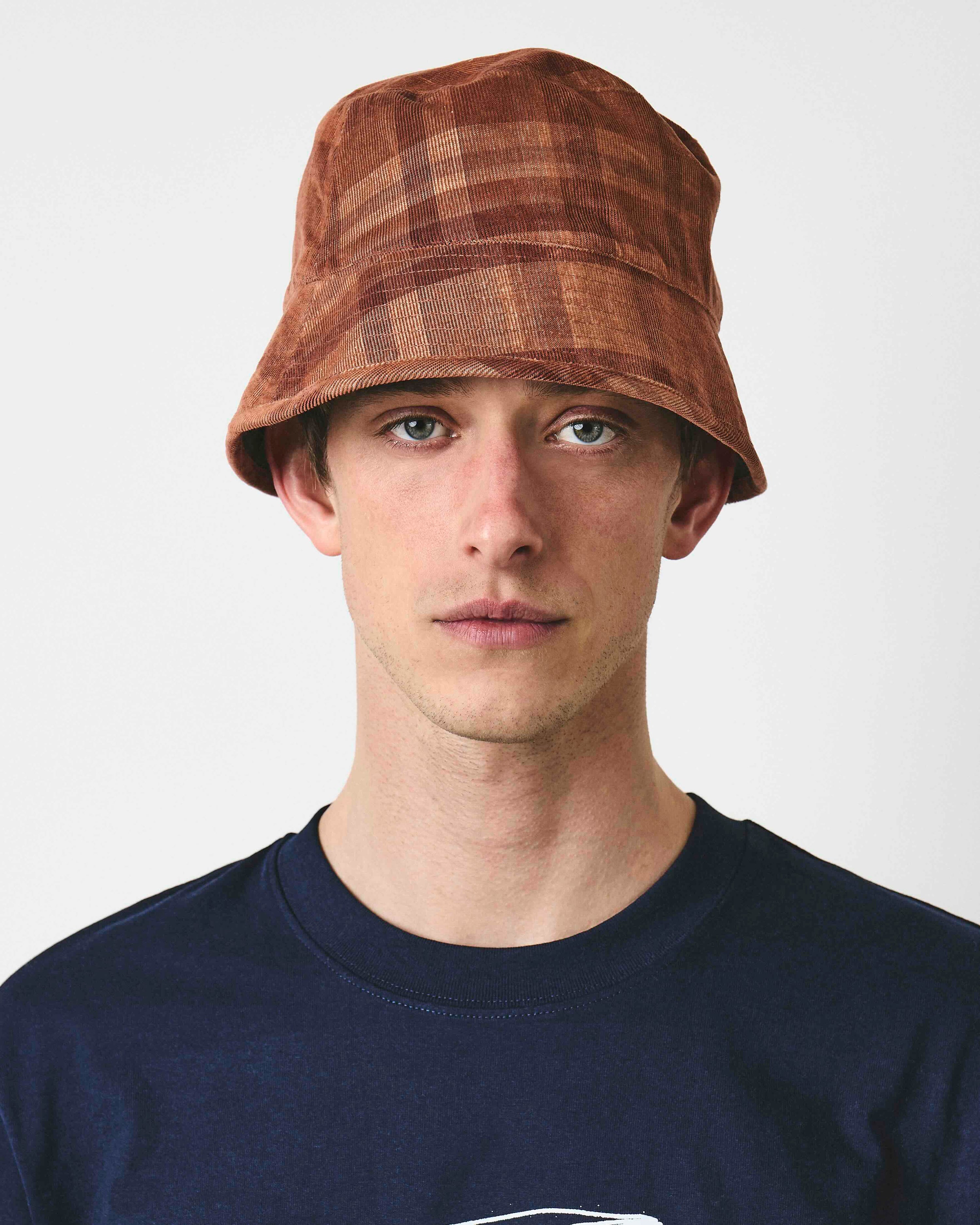 Reversible Stash Pocket Hat - Orange and Rust
