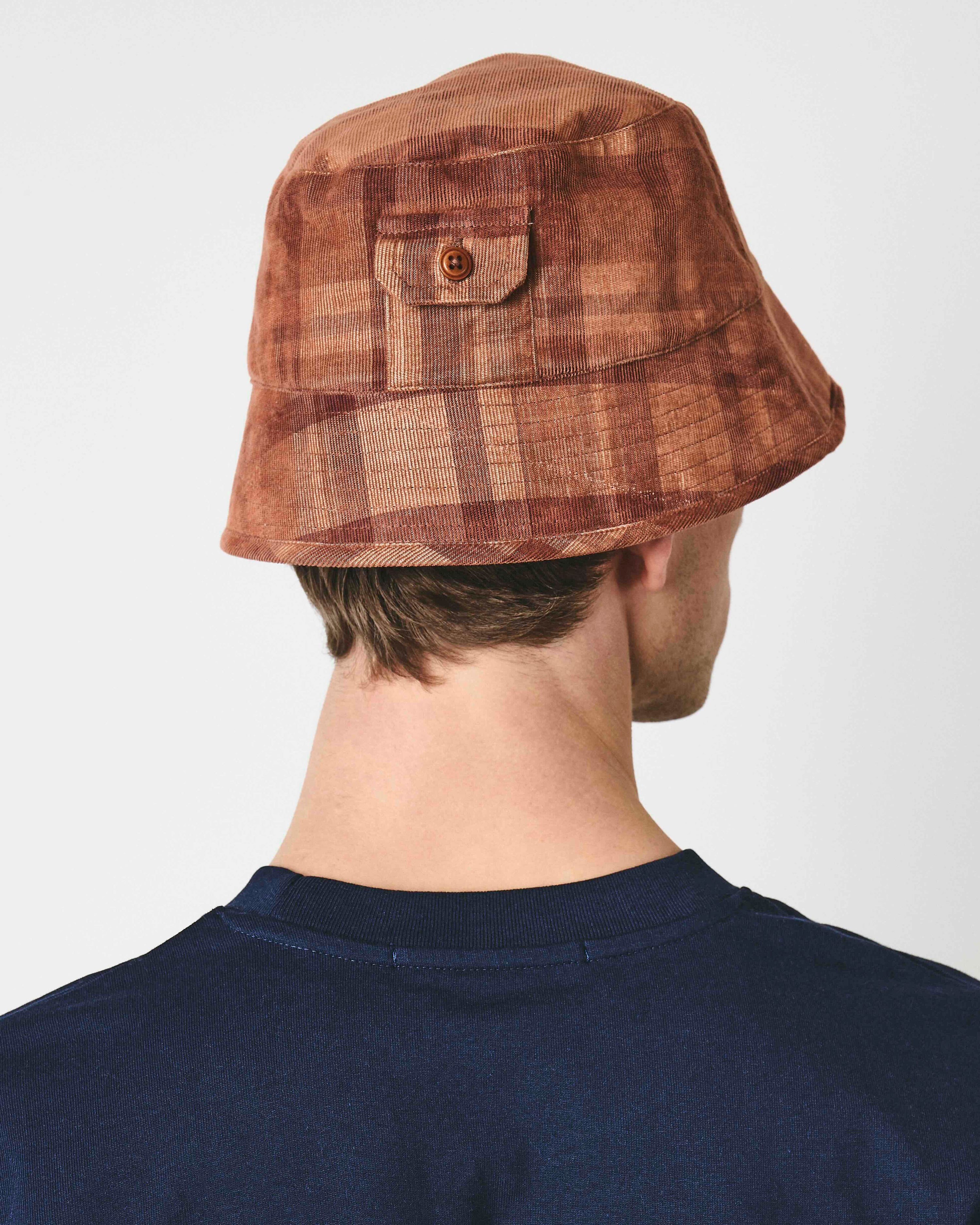 Reversible Stash Pocket Hat - Orange and Rust