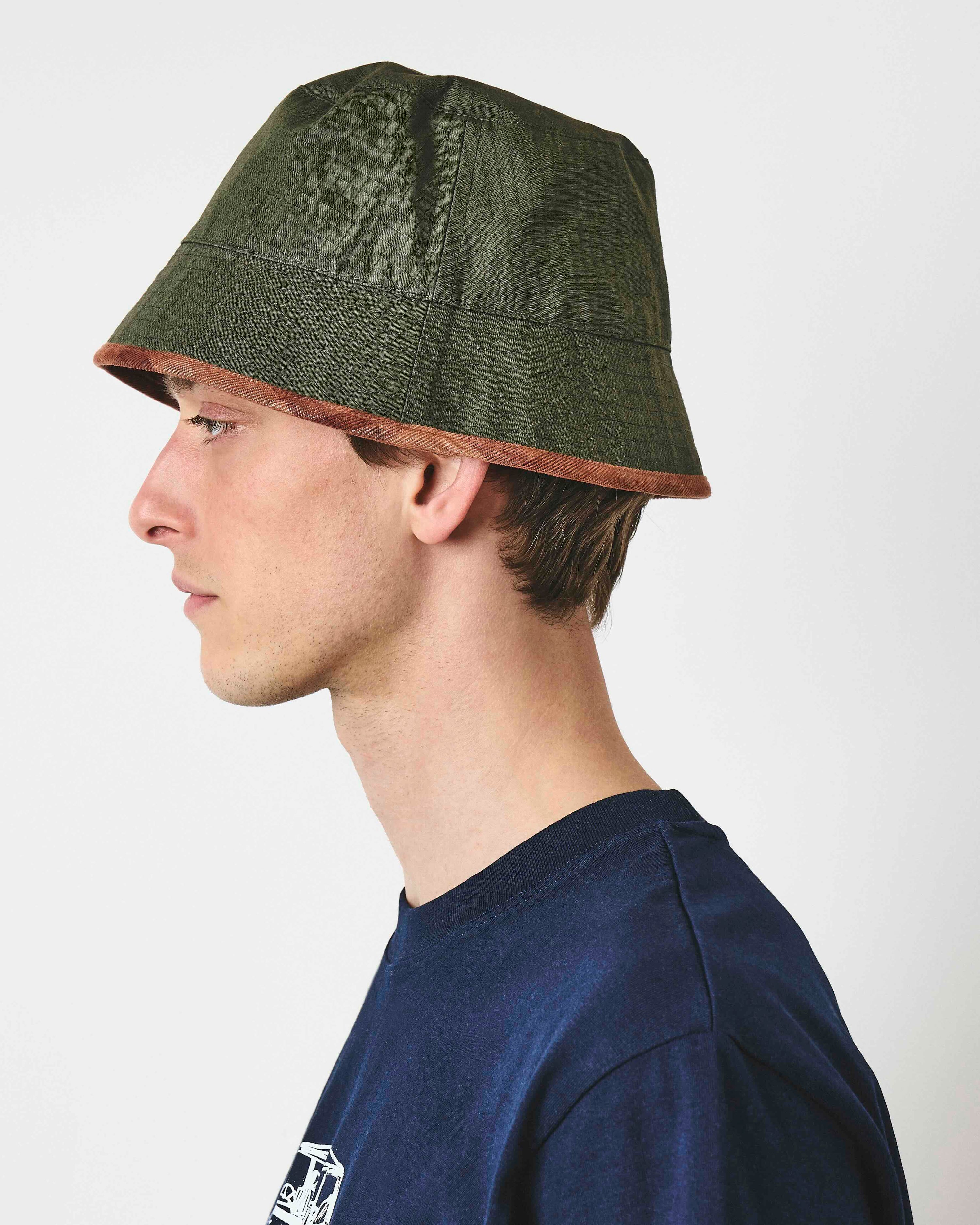 Reversible Stash Pocket Hat - Orange and Rust