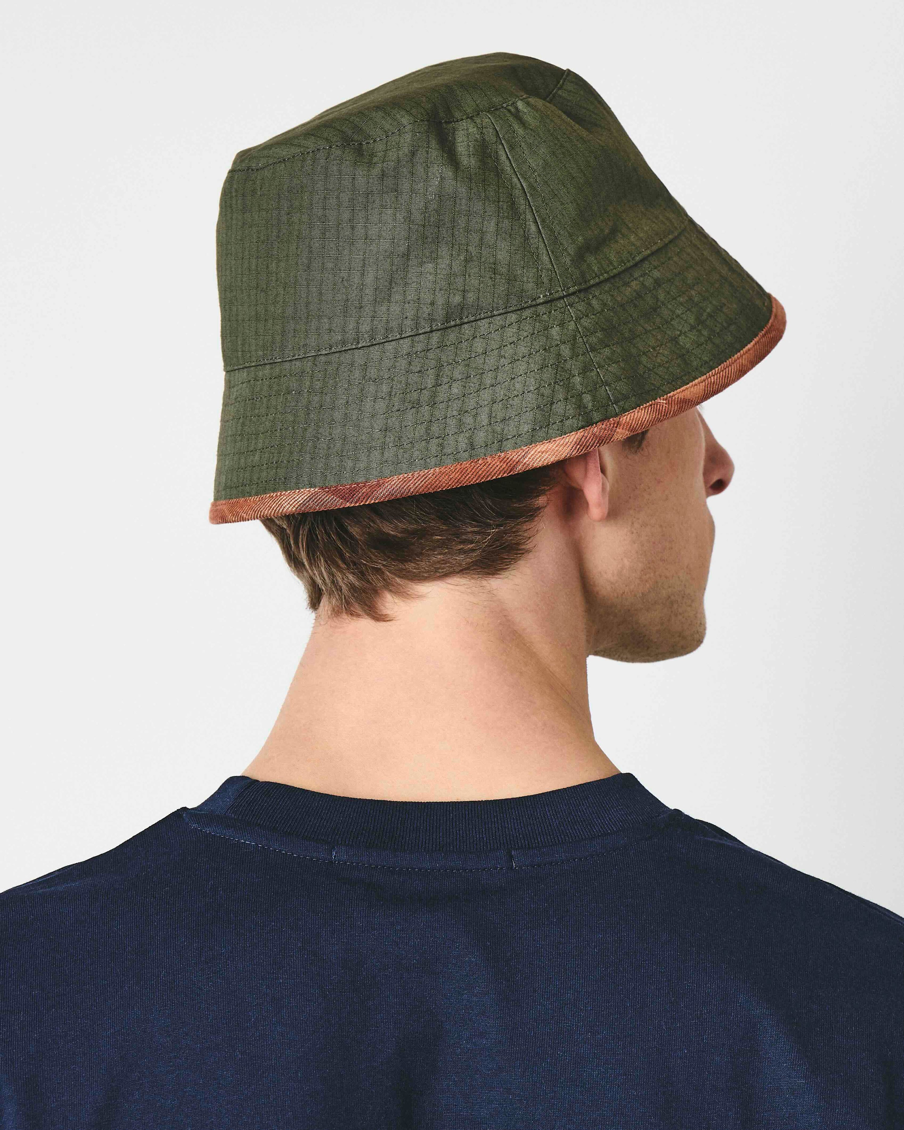 Reversible Stash Pocket Hat - Orange and Rust