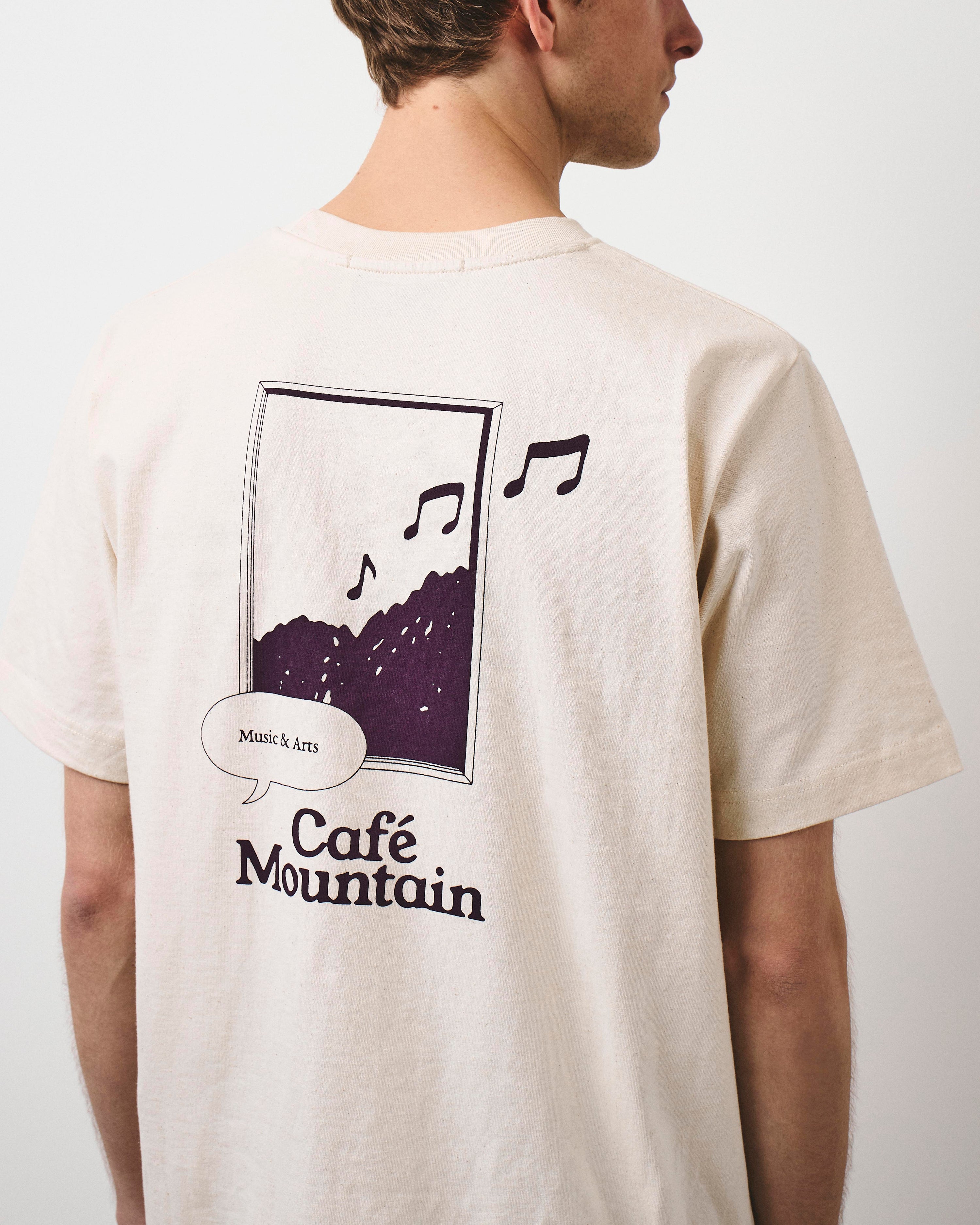 Sounds From The Mountain Tee - Vintage Ivory And Purple