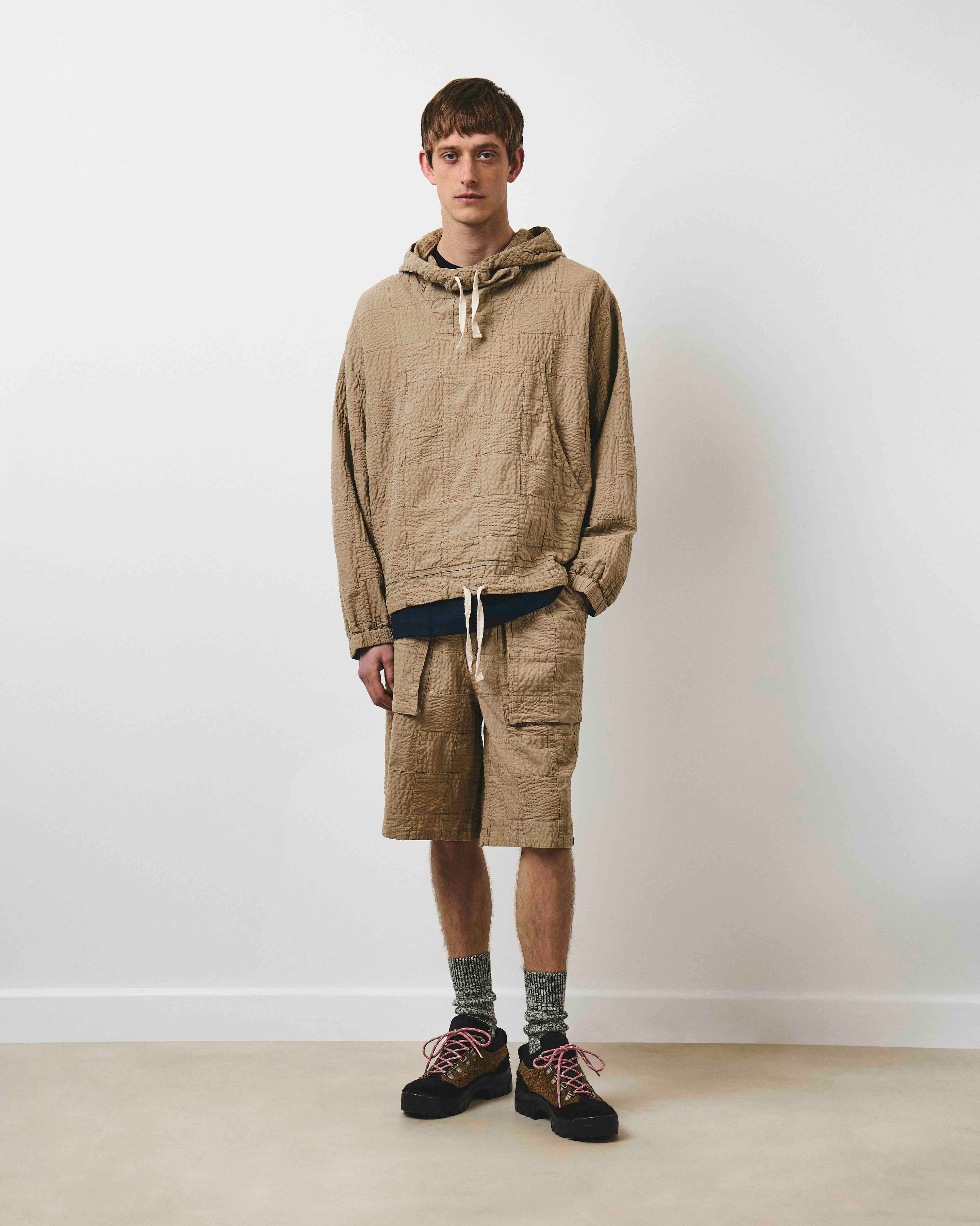 Patchwork Foray Smock - Sand Seersucker