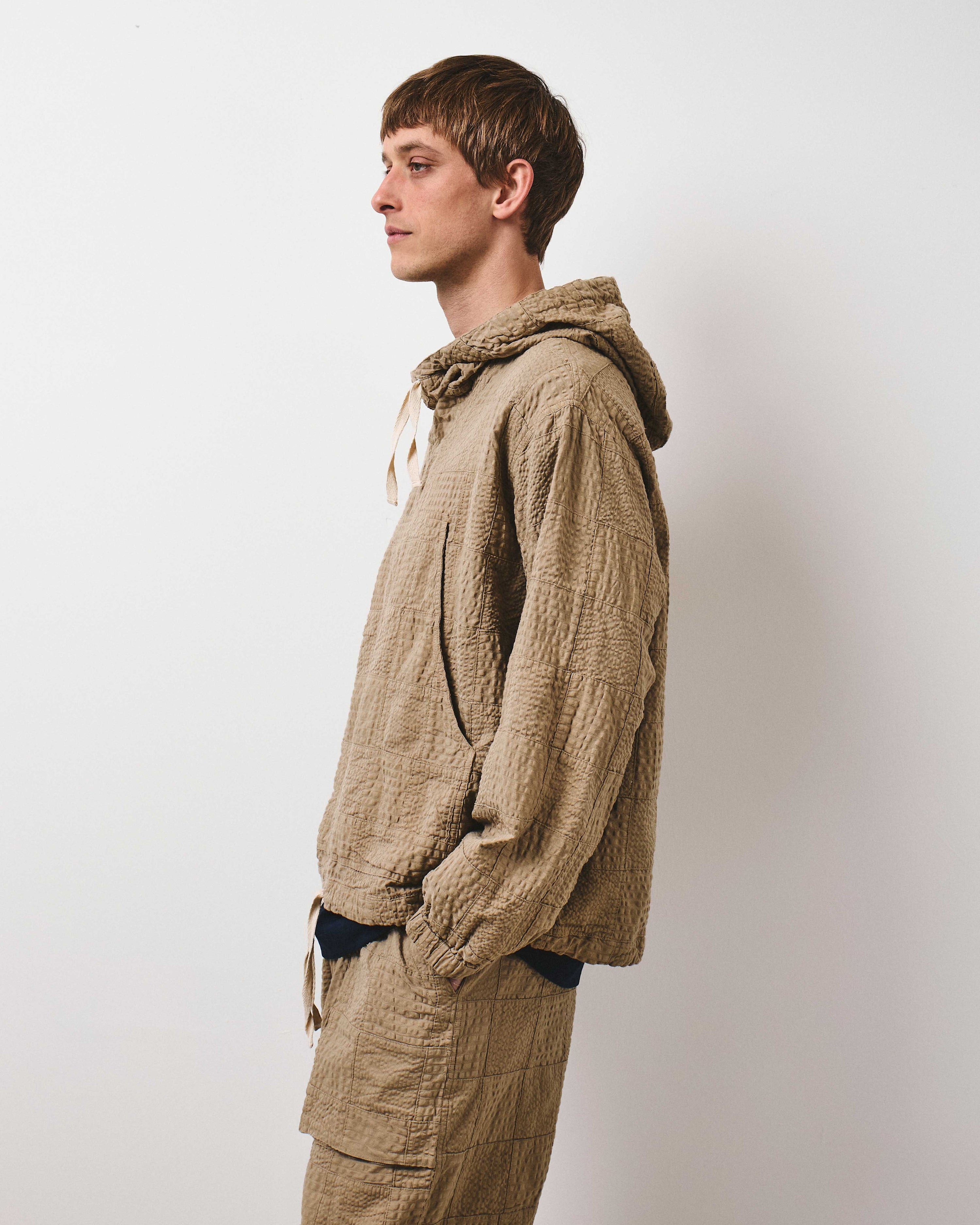 Patchwork Foray Smock - Sand Seersucker
