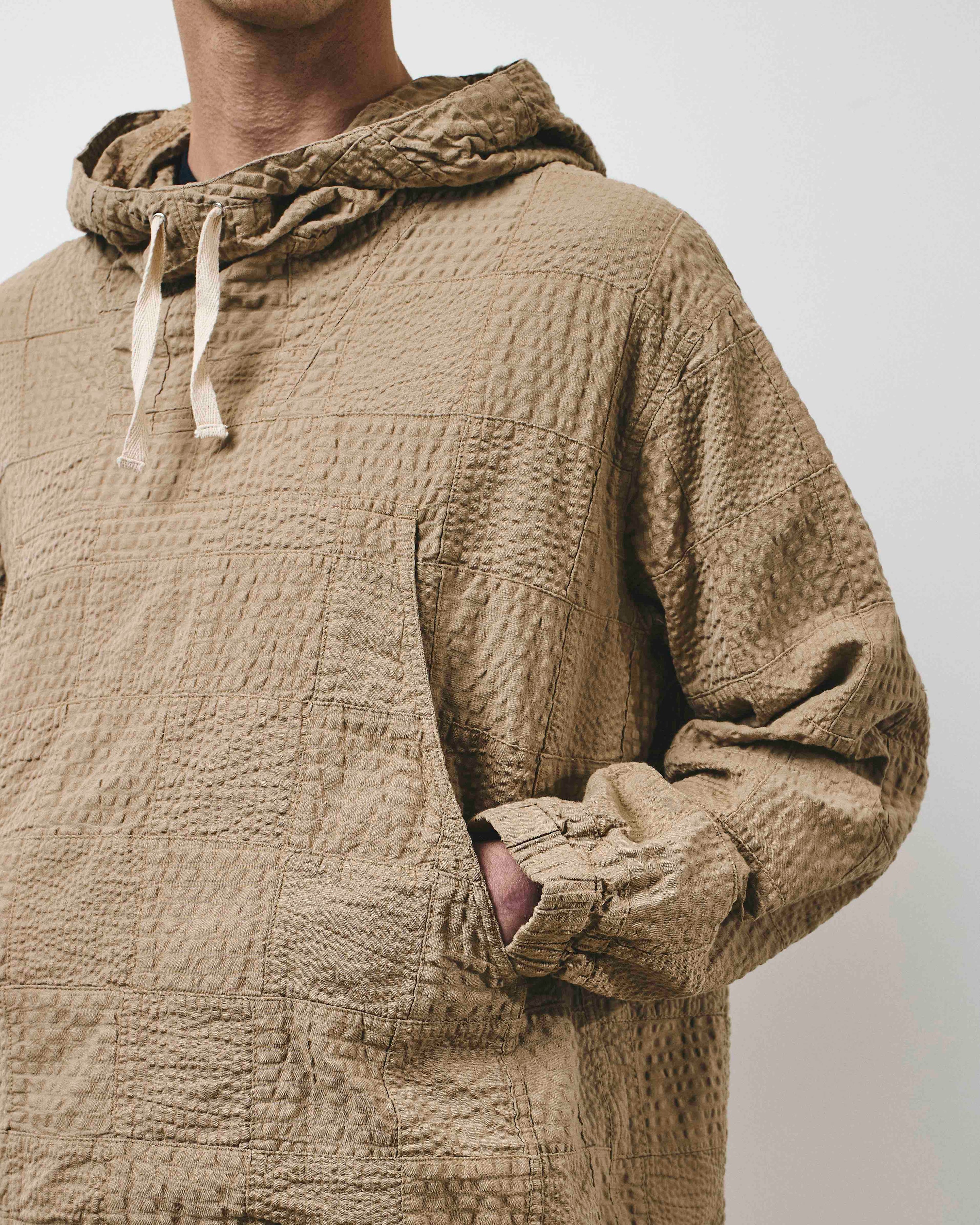 Patchwork Foray Smock - Sand Seersucker