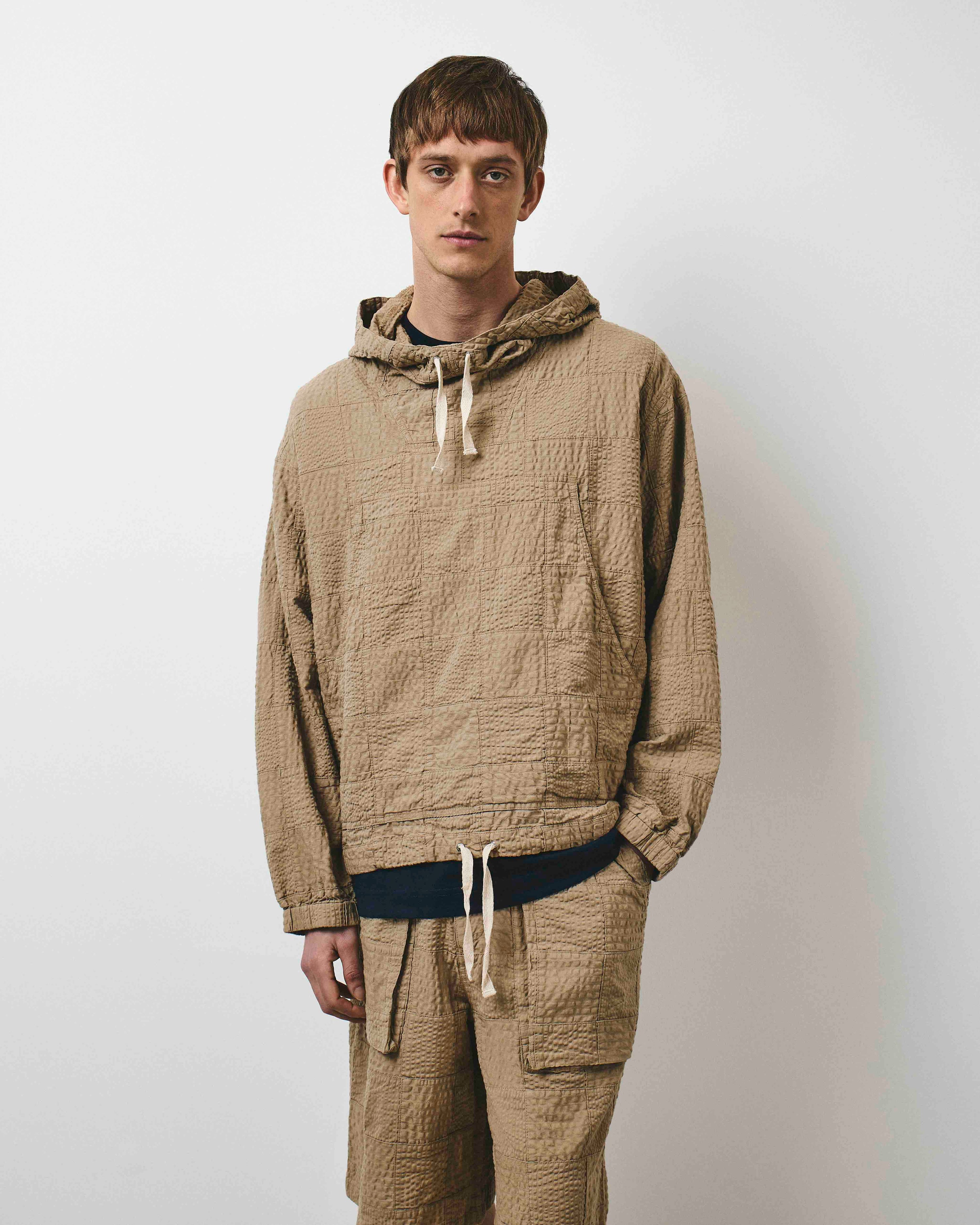 Patchwork Foray Smock - Sand Seersucker