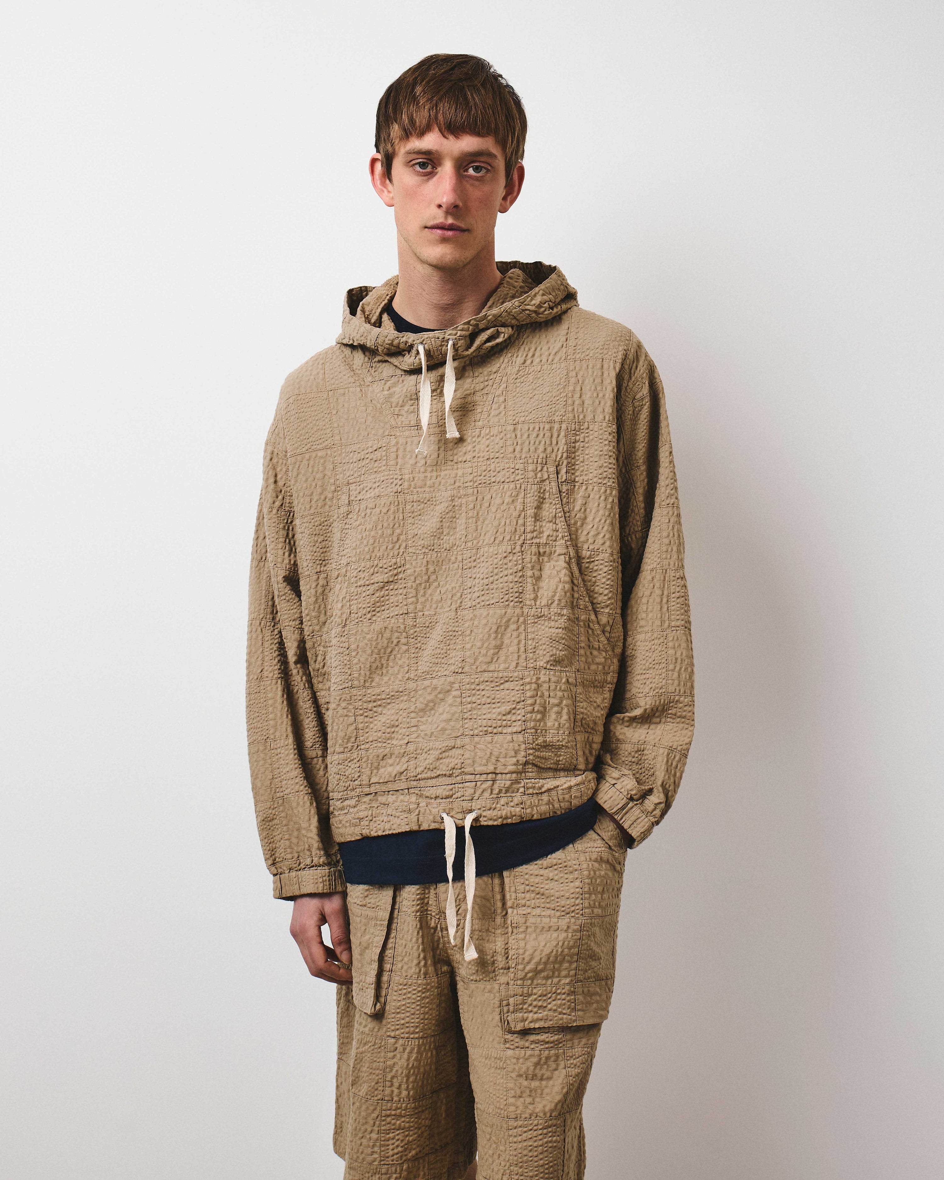 Patchwork Foray Smock - Sand Seersucker