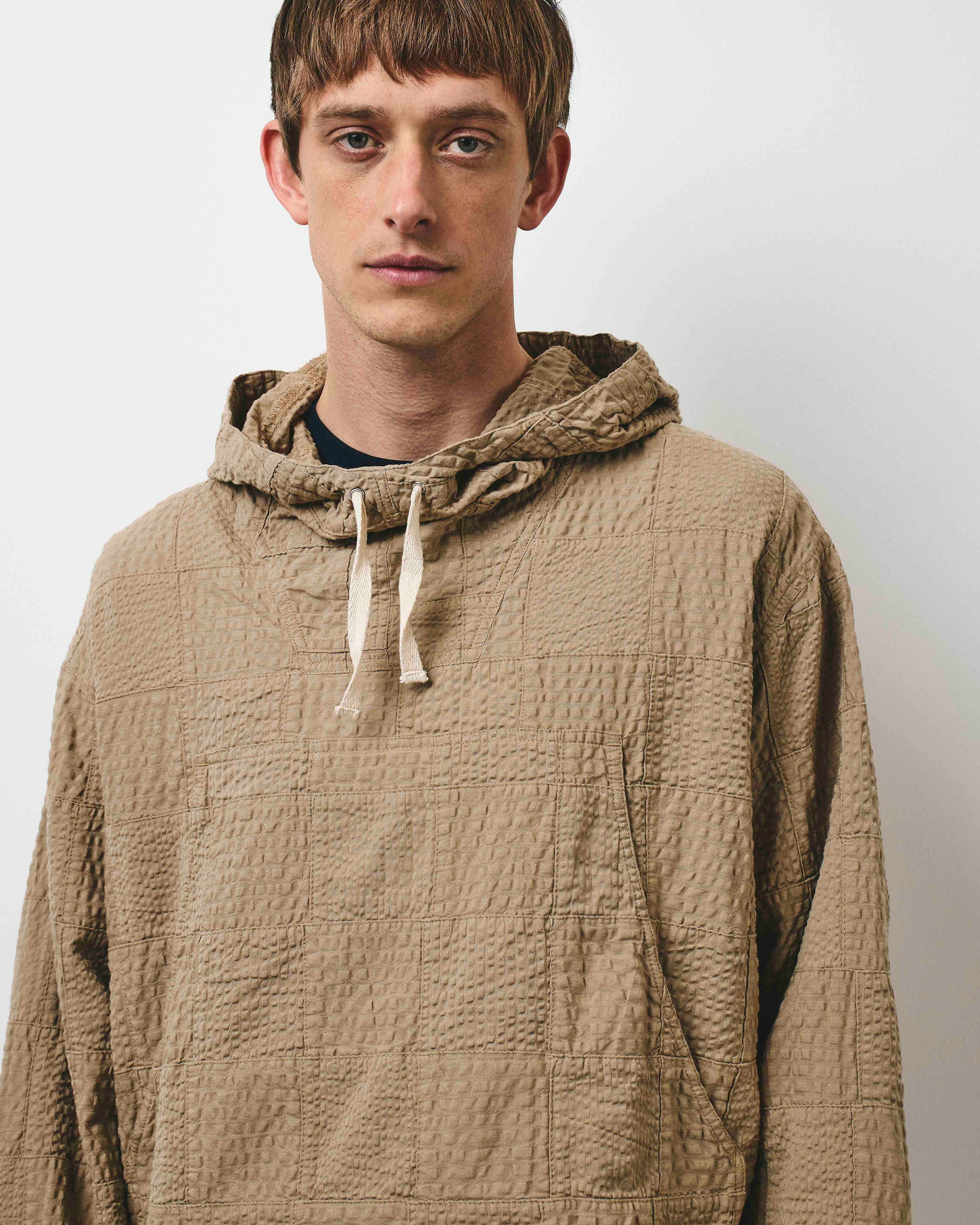 Patchwork Foray Smock - Sand Seersucker