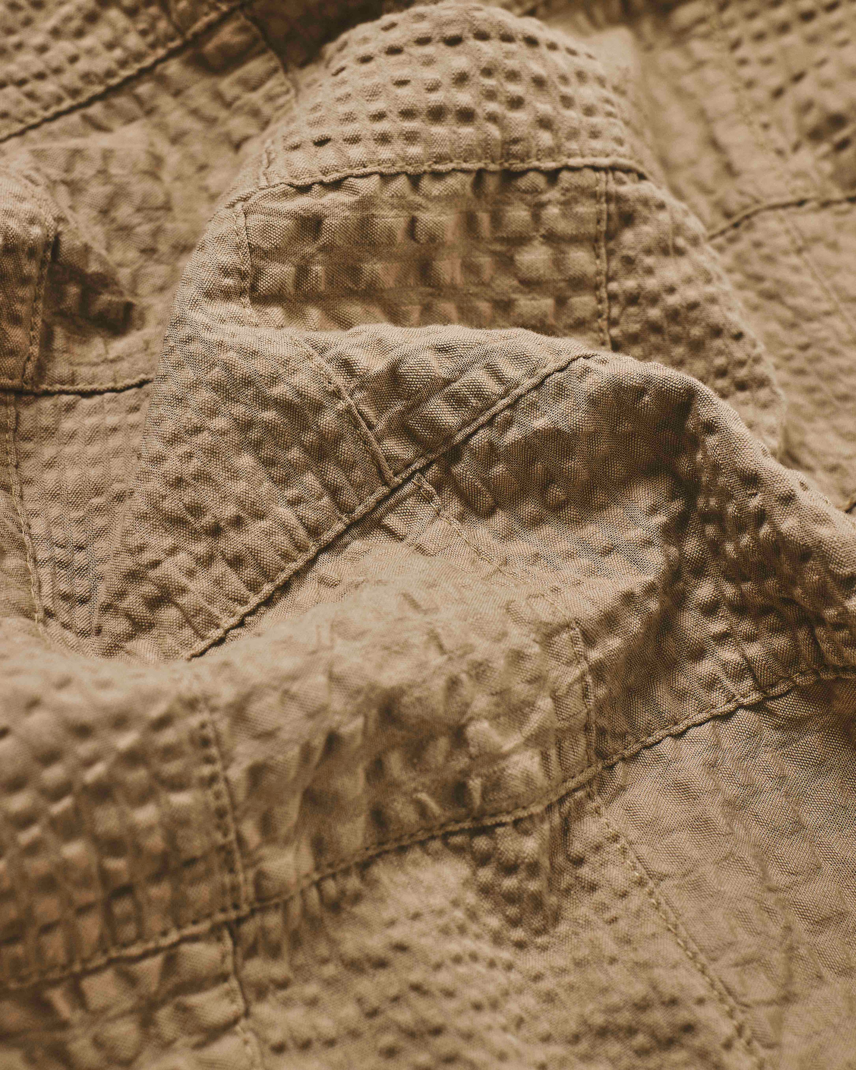 Patchwork Foray Smock - Sand Seersucker