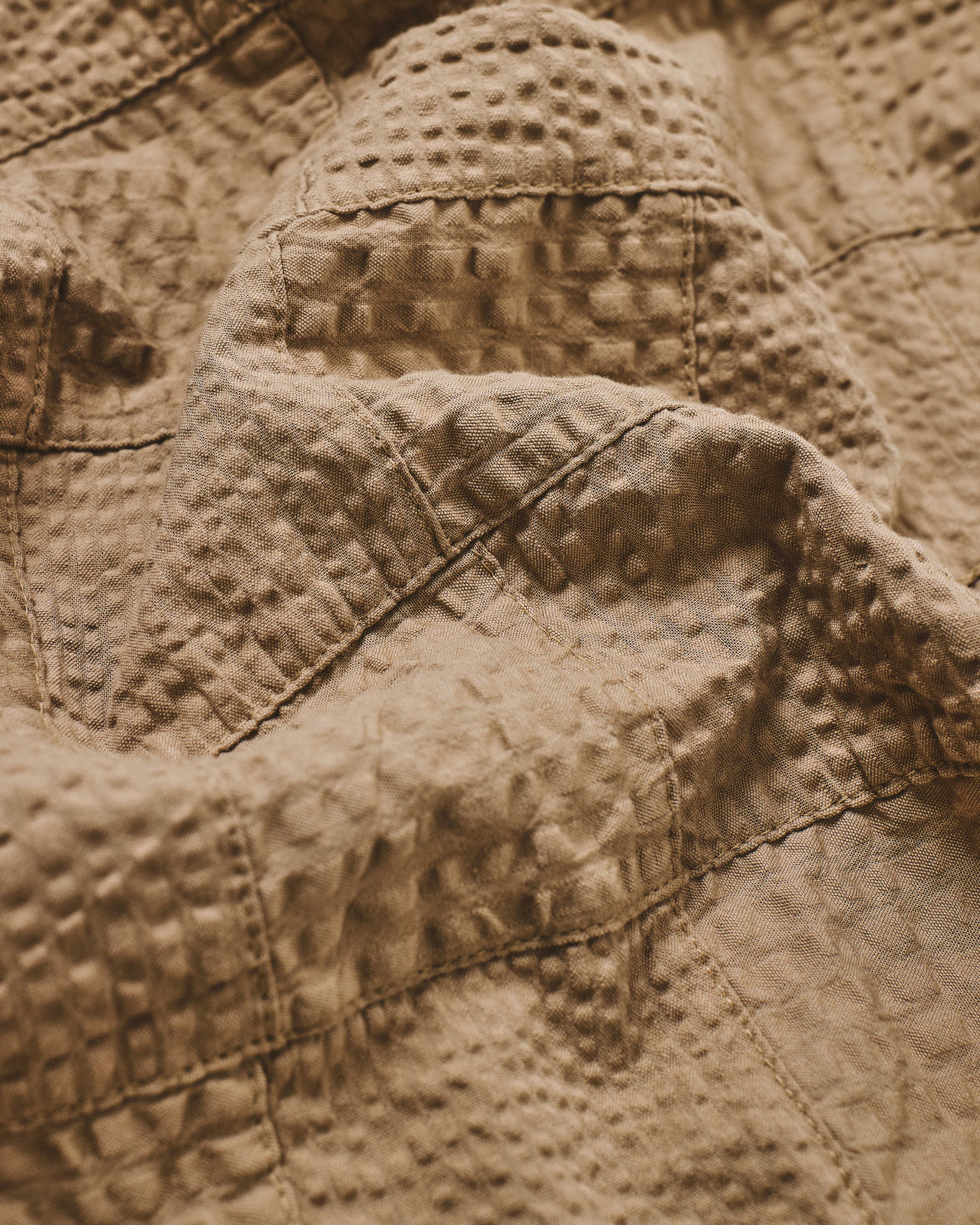 Patchwork Foray Smock - Sand Seersucker