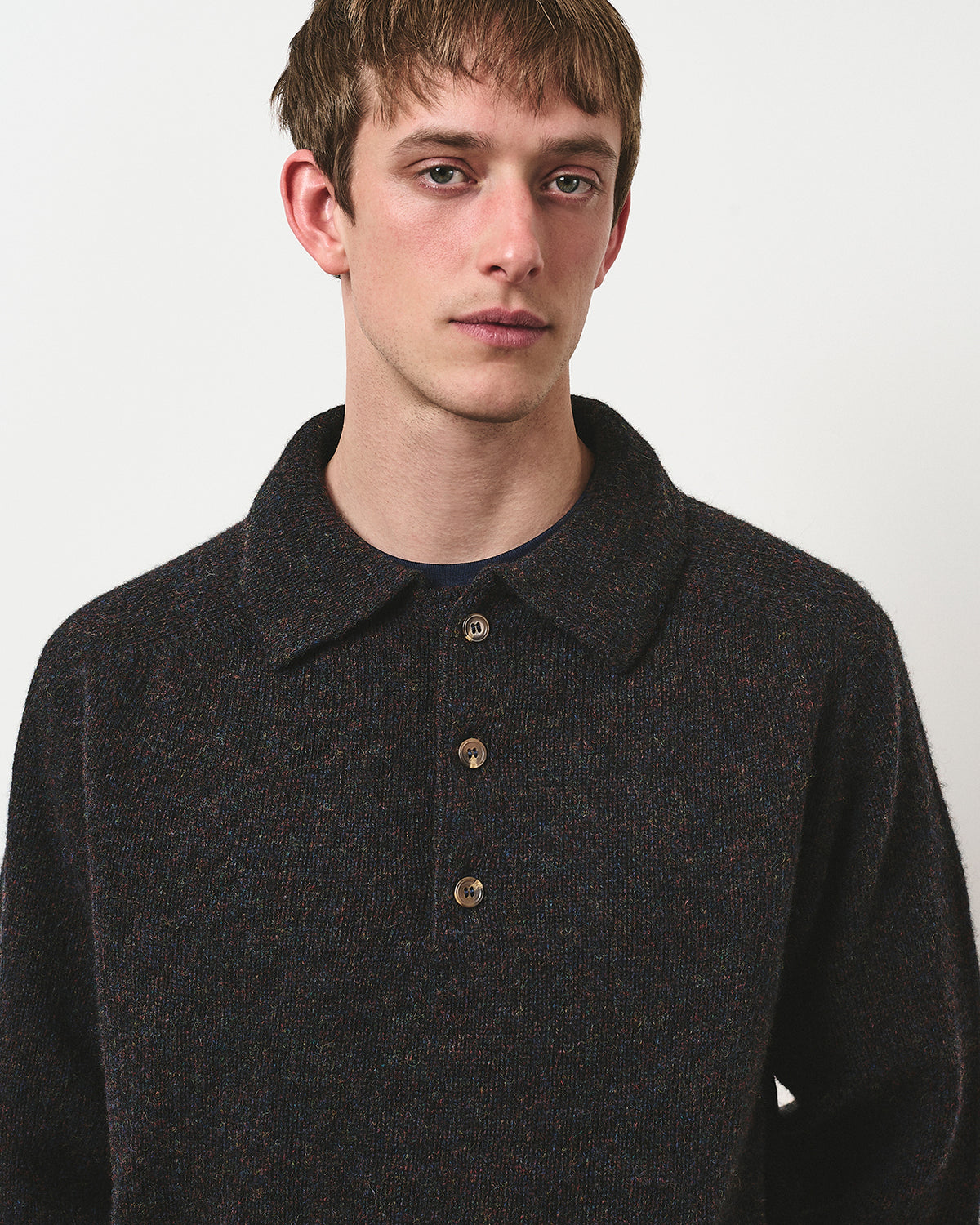 Knitted Polo - Mercury