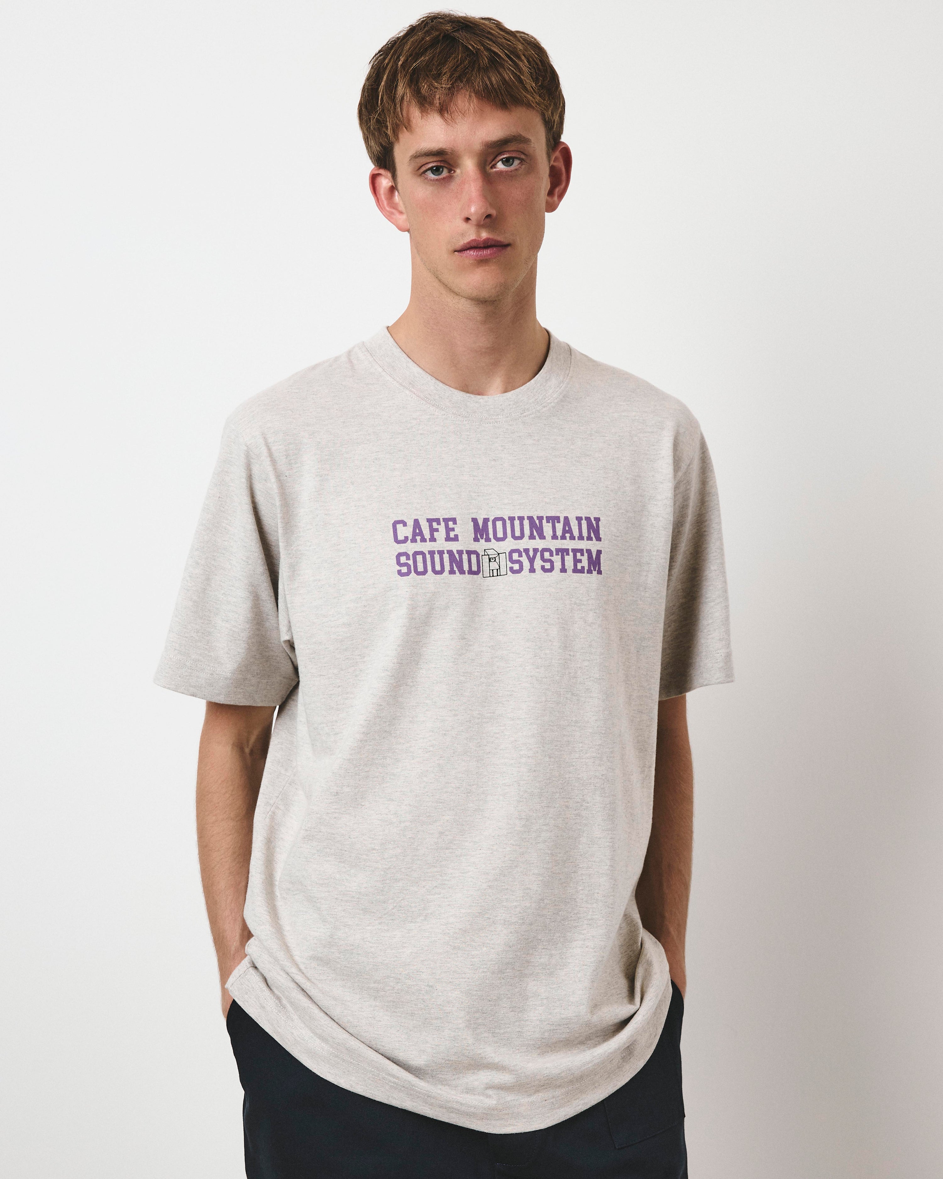 Soundsystem Tee - Vintage Heather and Lupin