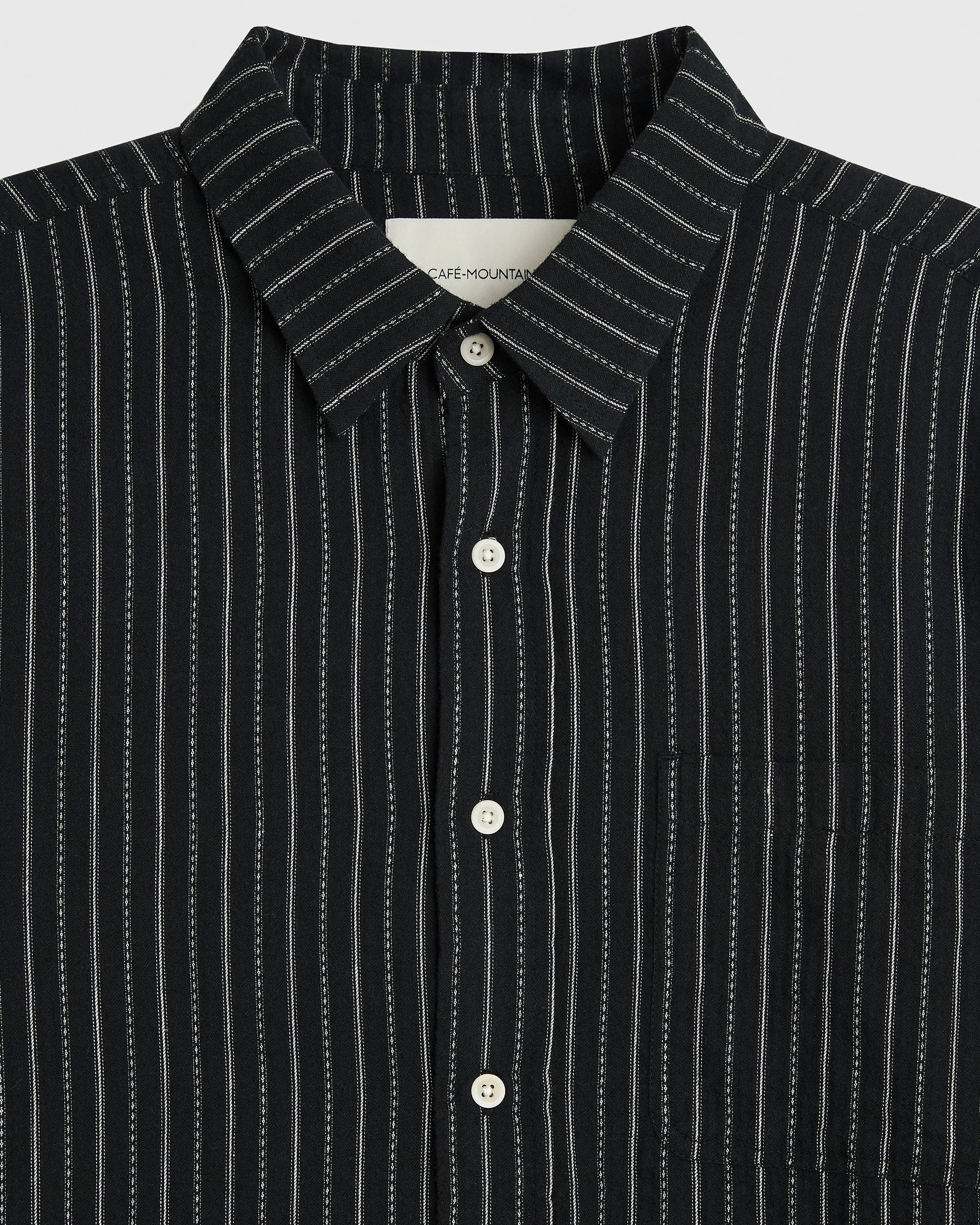 Dotted Stripe Heritage Shirt - Midnight