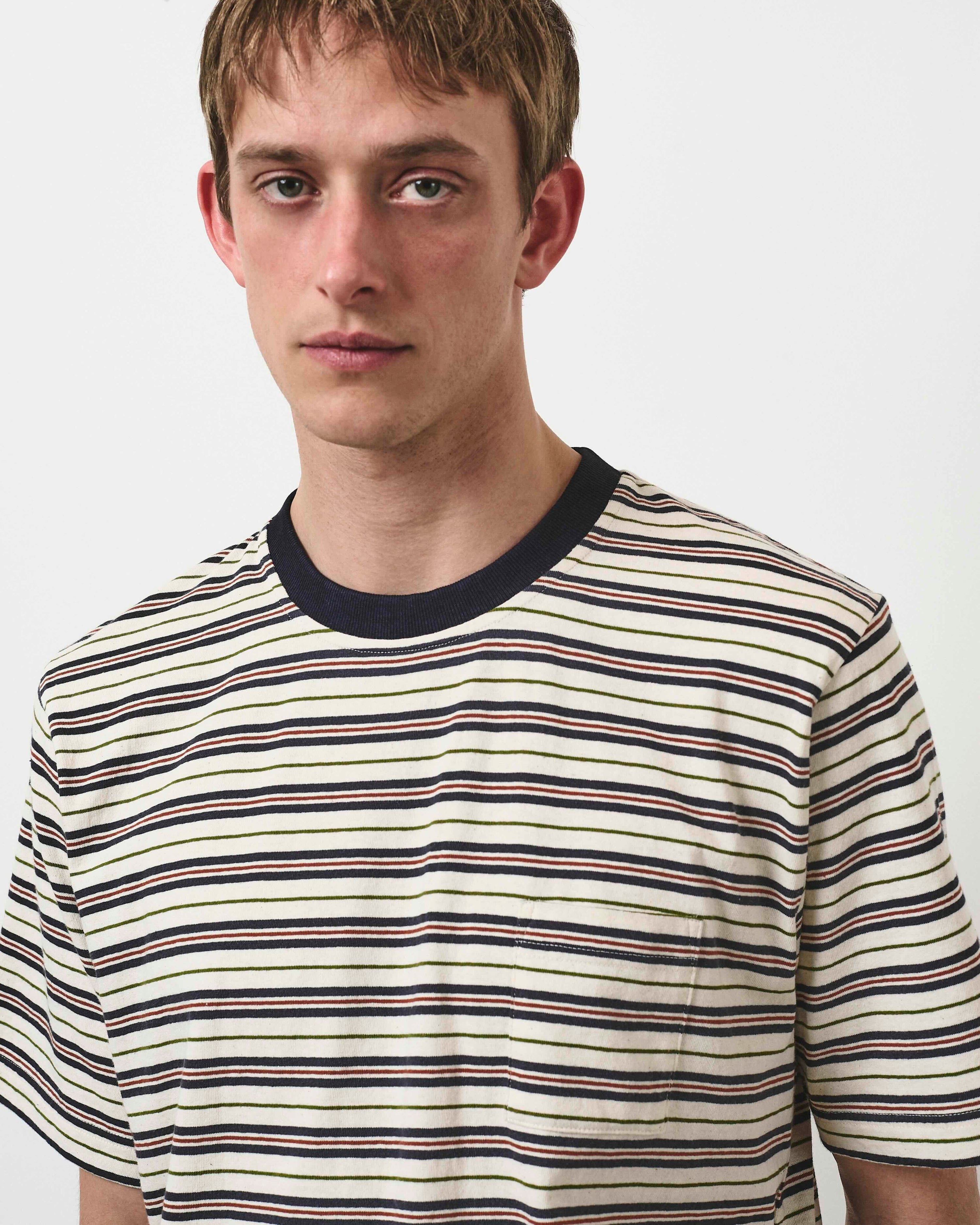 Striped Tee - Navy Stripe