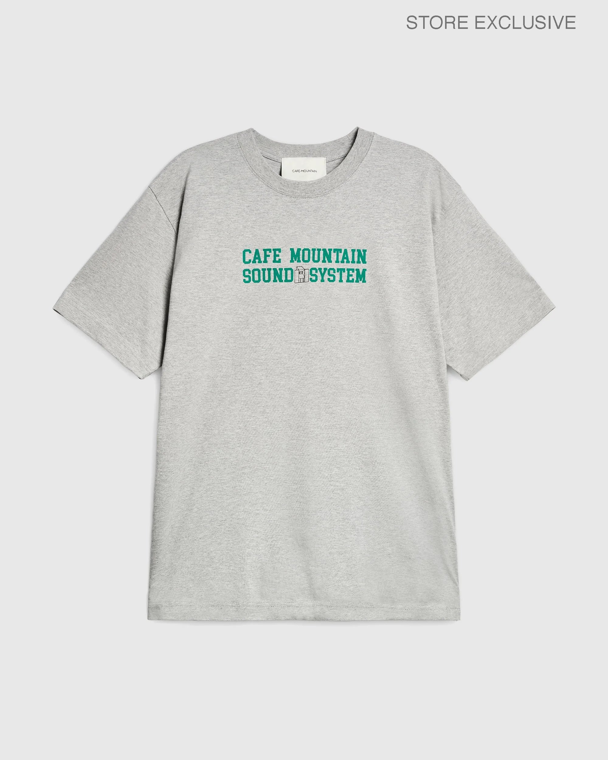 Soundsystem Tee - Vintage Grey and Field Green