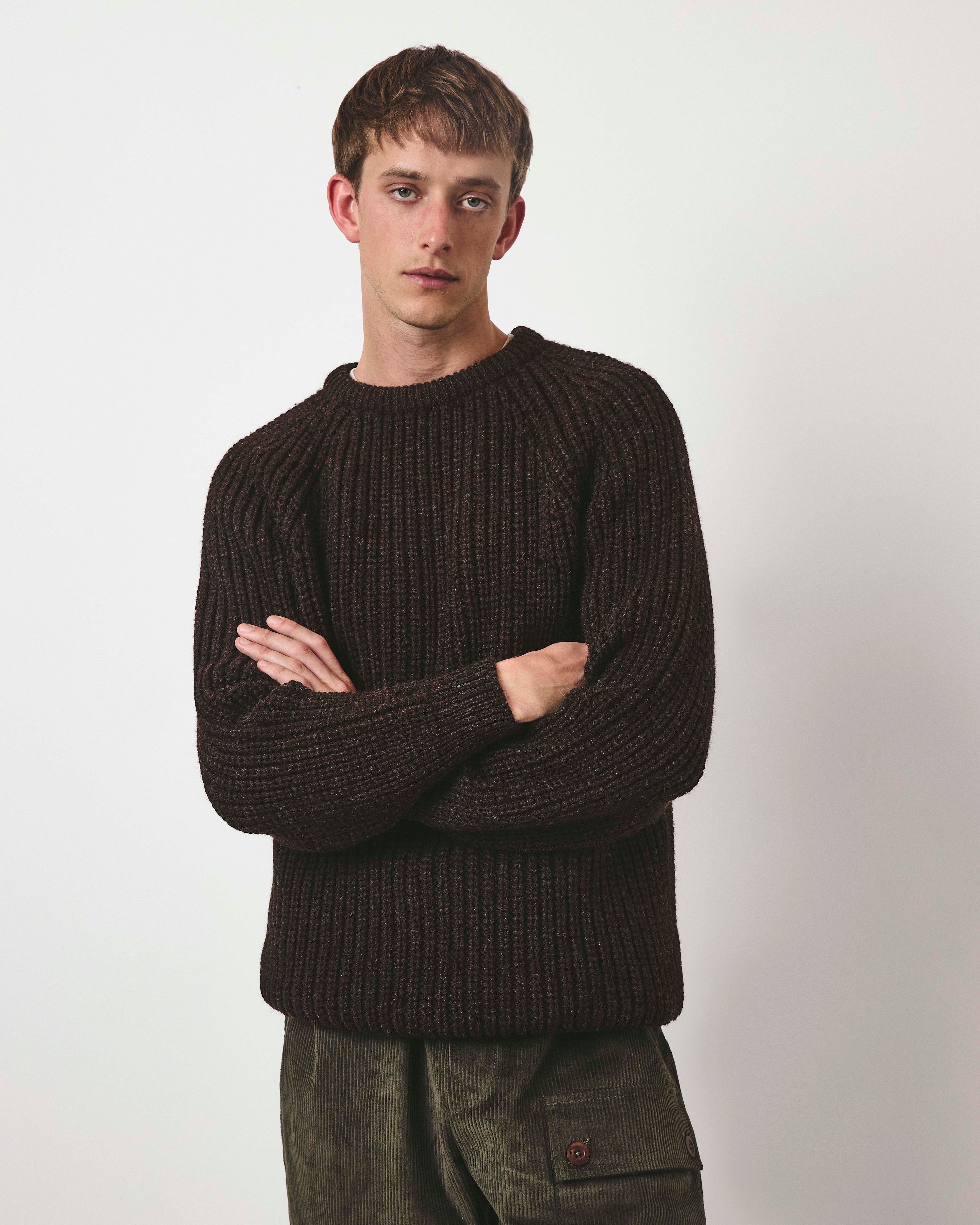 Holmes Raglan Wool Knit - Earth