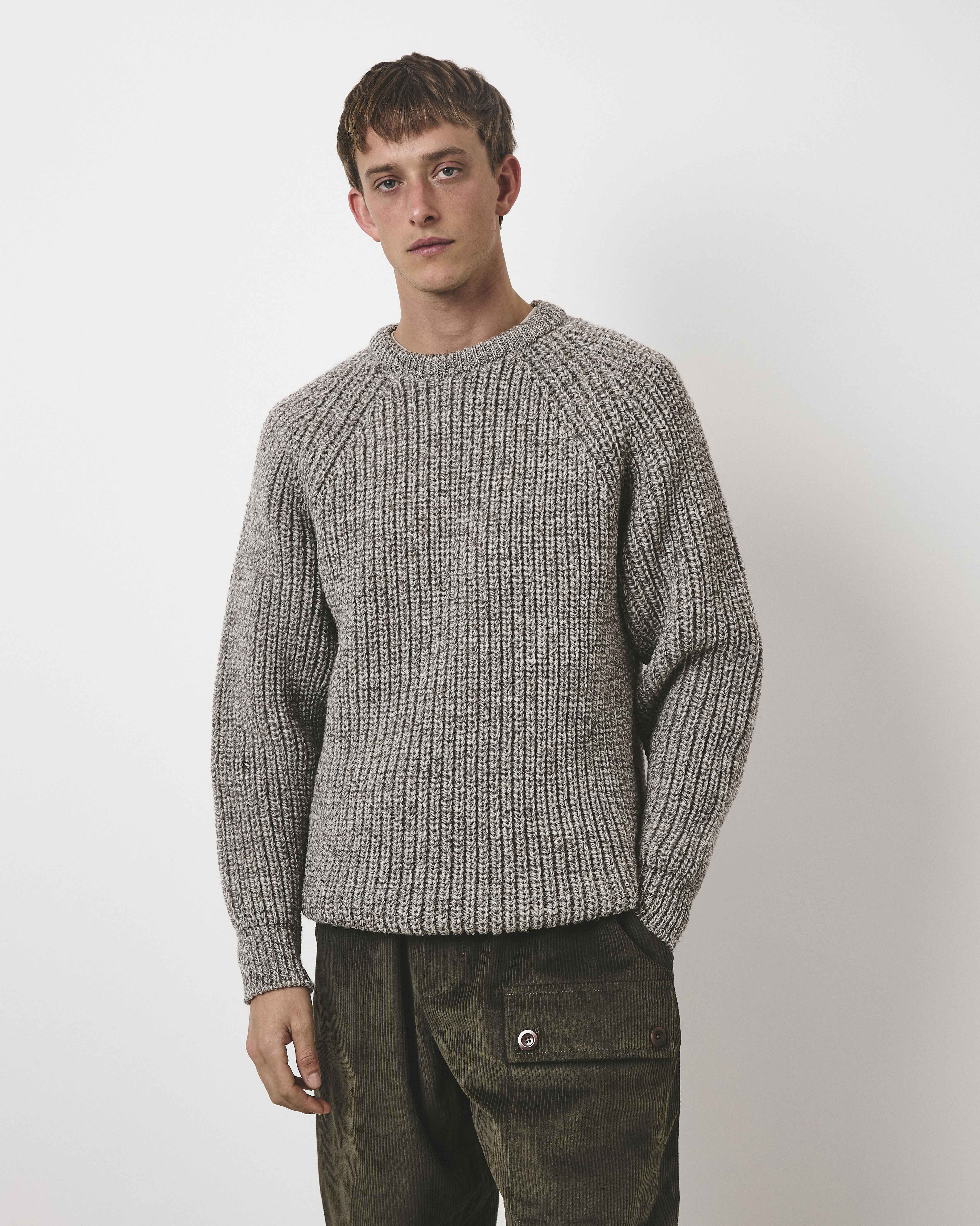 Holmes Raglan Wool Knit - Natural | Café Mountain