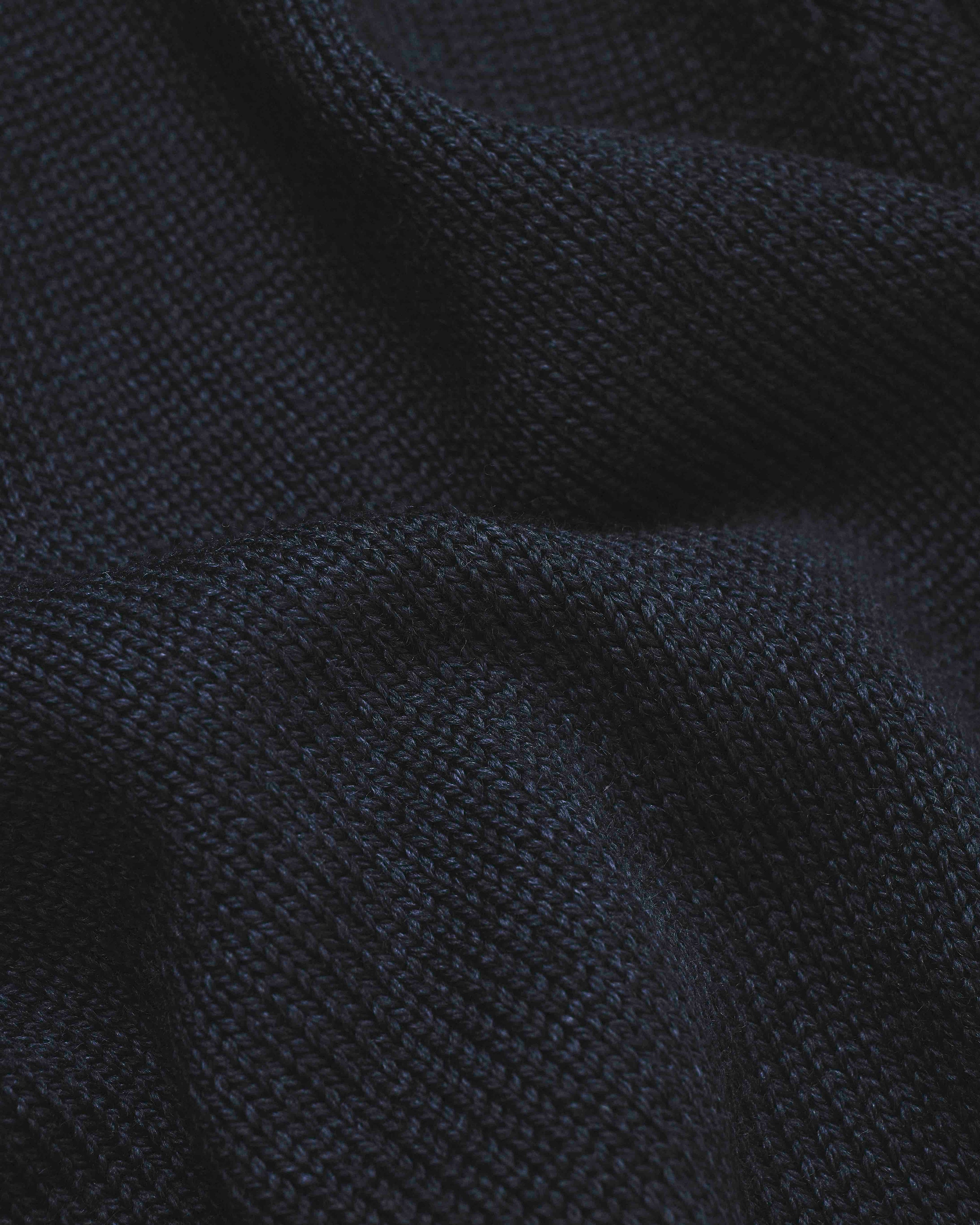 Zip Through Raglan Knit - Navy Dust