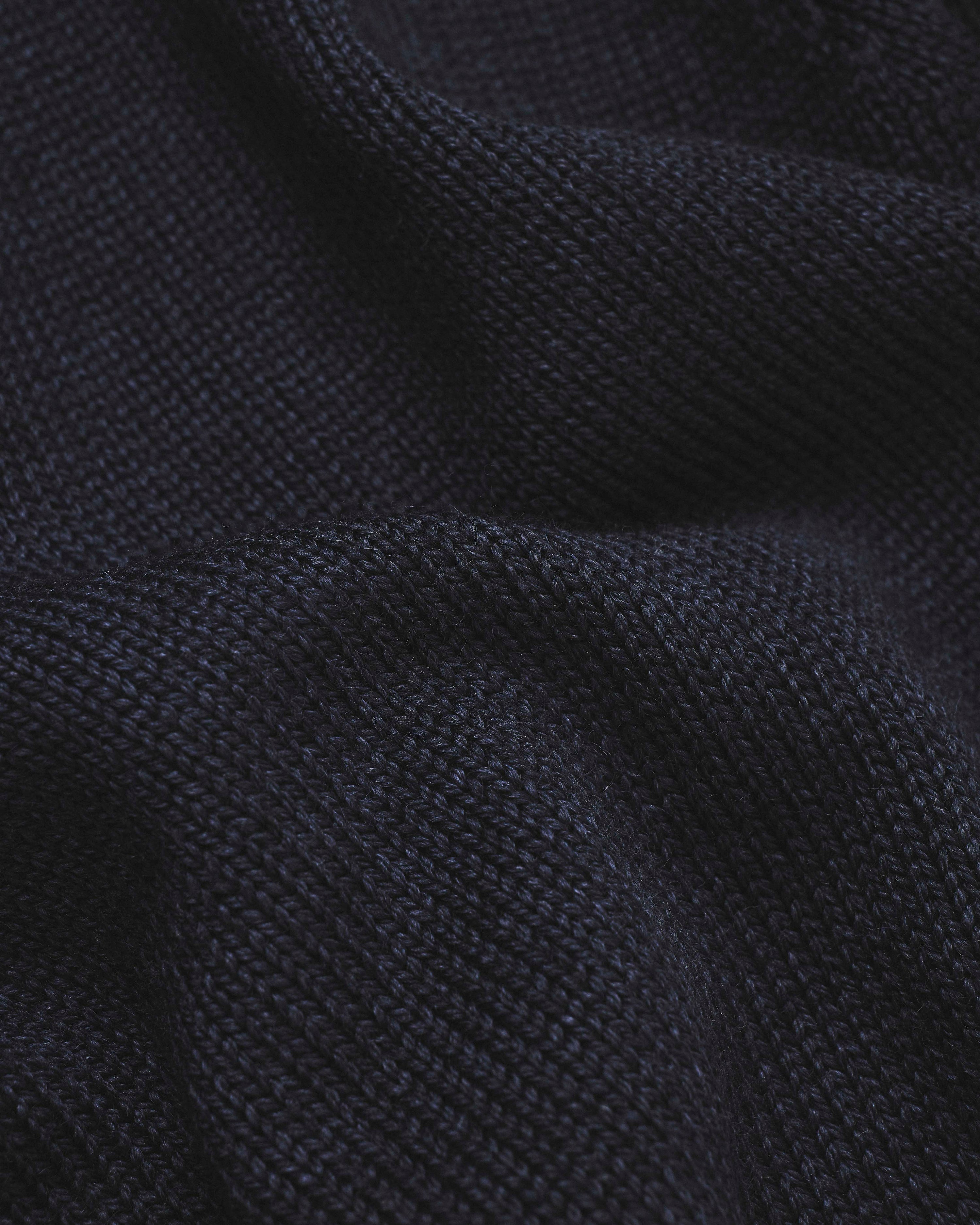 Zip Through Raglan Knit - Navy Dust