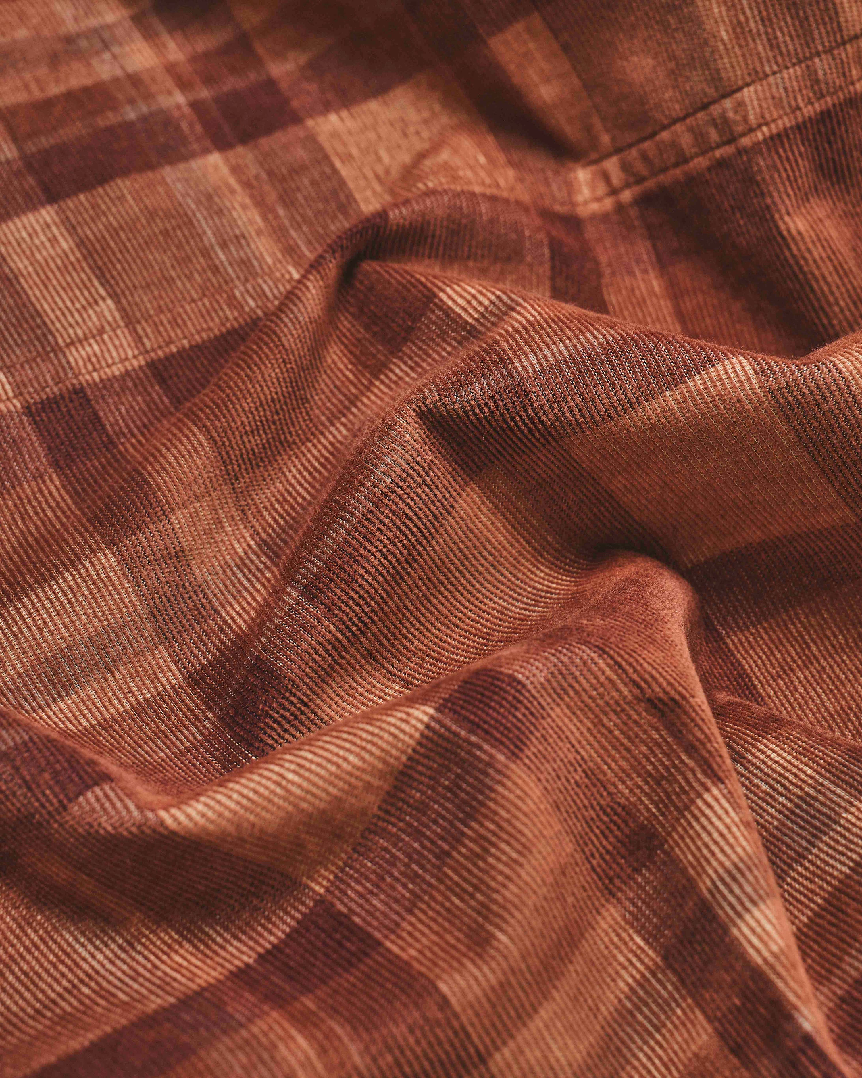 Cord Zip Through Jacket - Orange And Rust