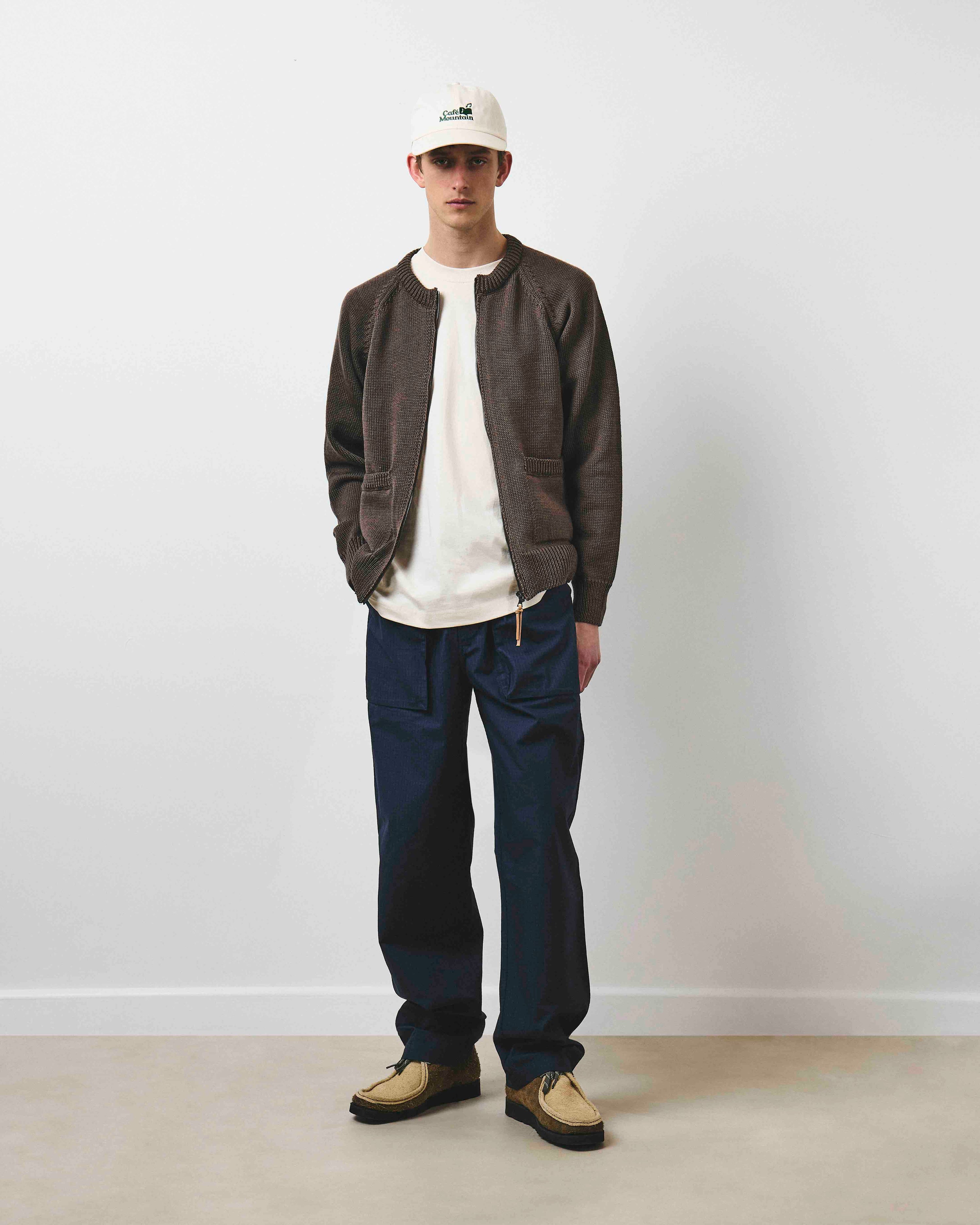 Zip Through Raglan Knit - Earth