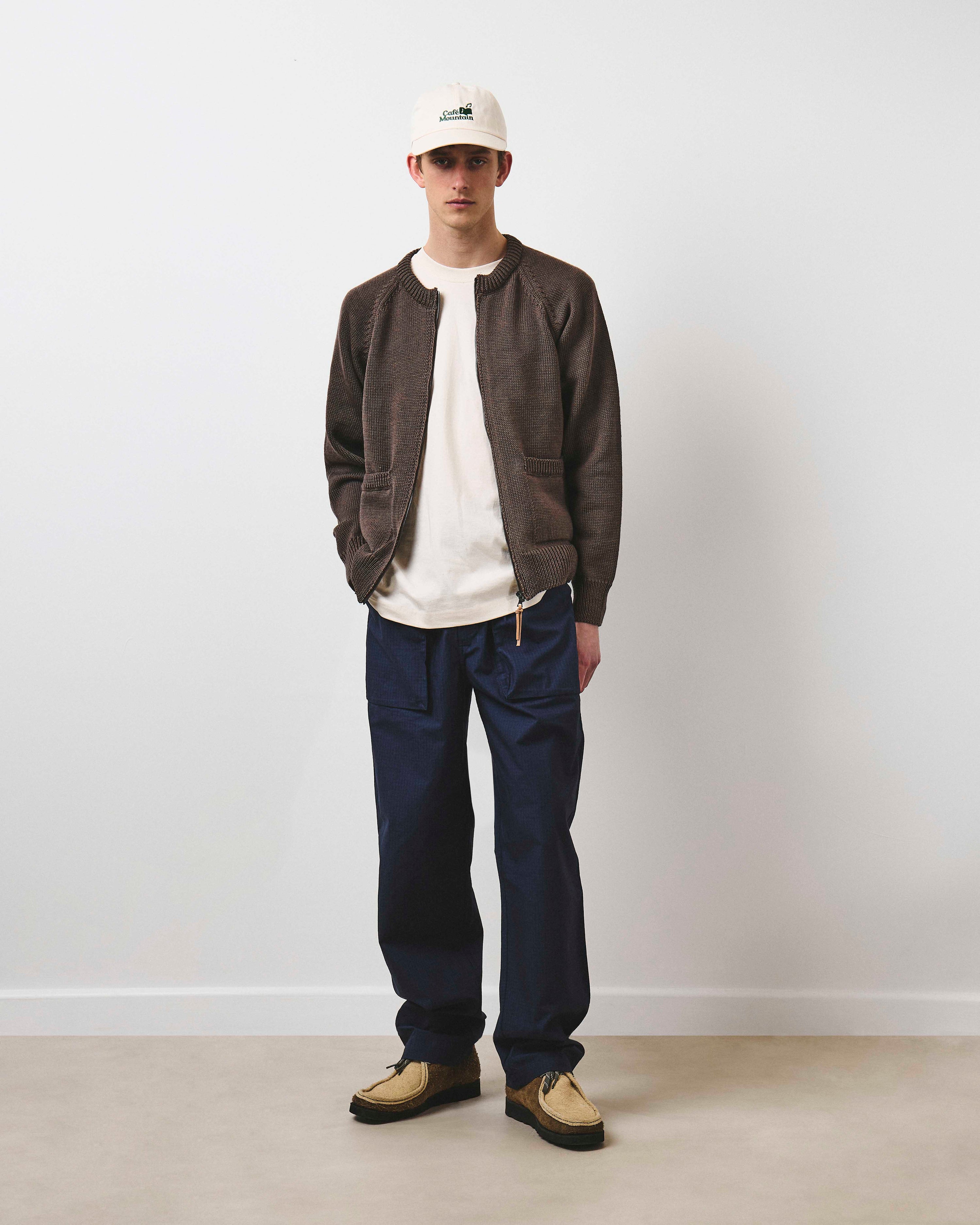 Zip Through Raglan Knit - Earth