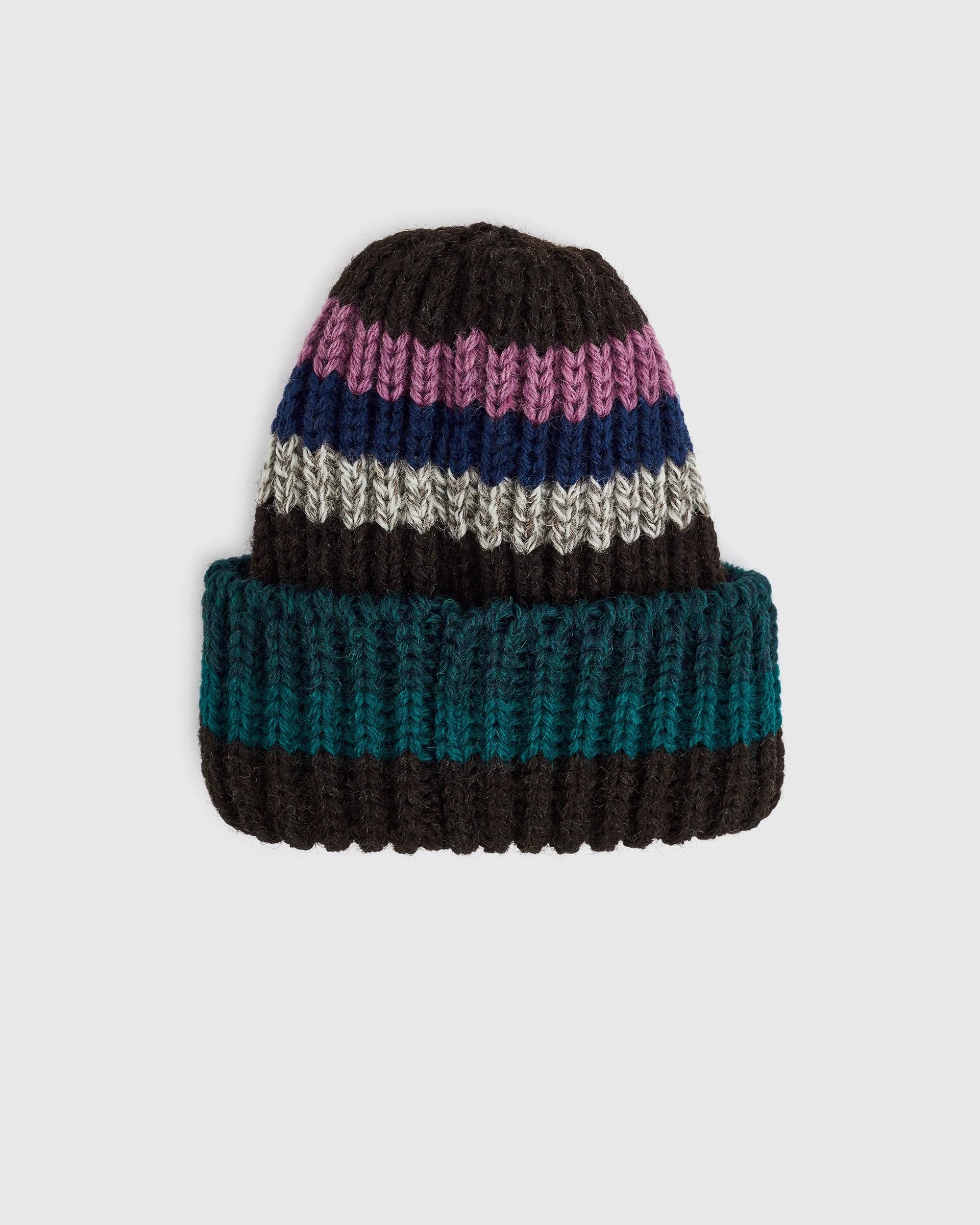 Stripe Wool Toque Beanie - Heathland