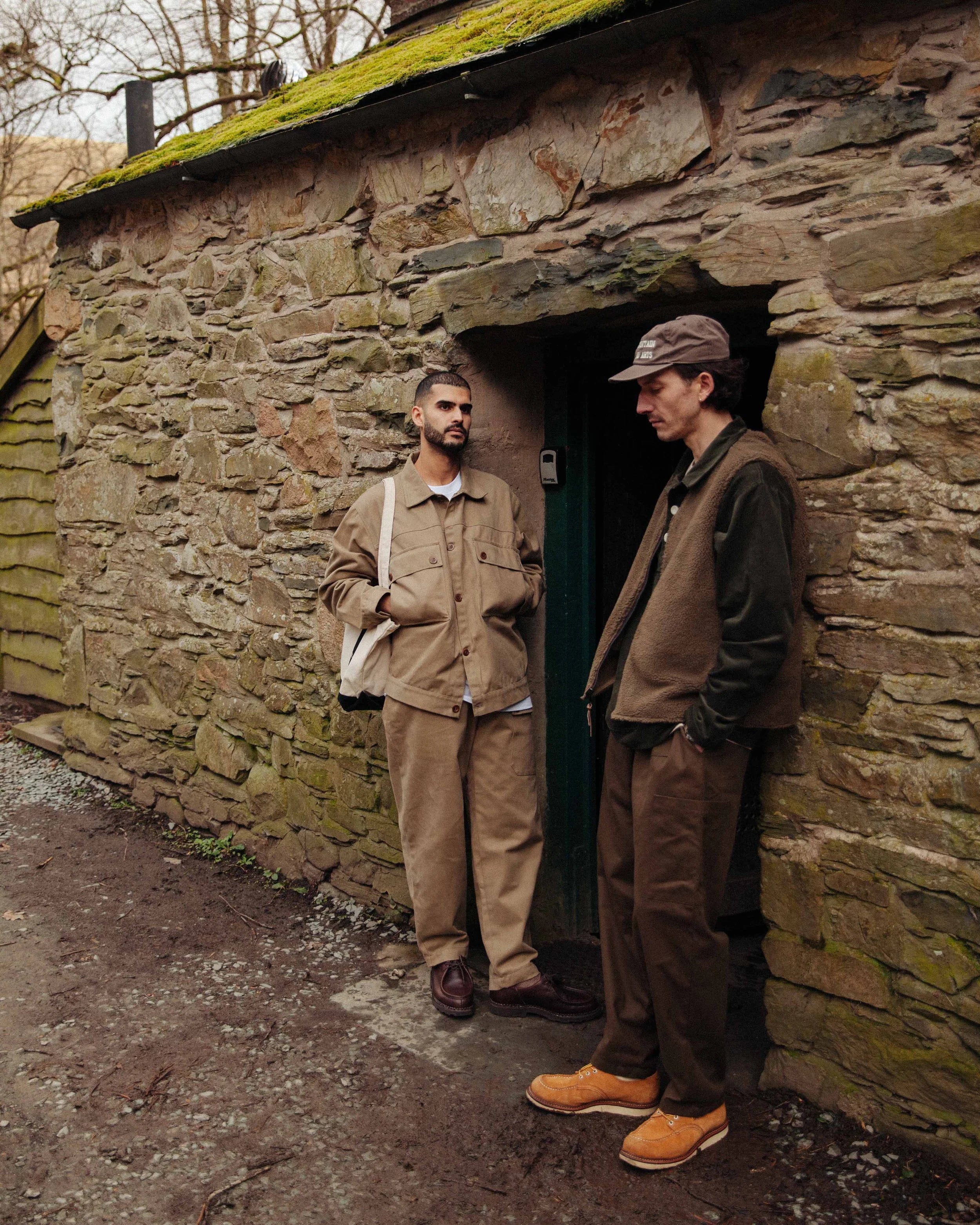 Reverse Panel Work Pant - Washed Limestone
