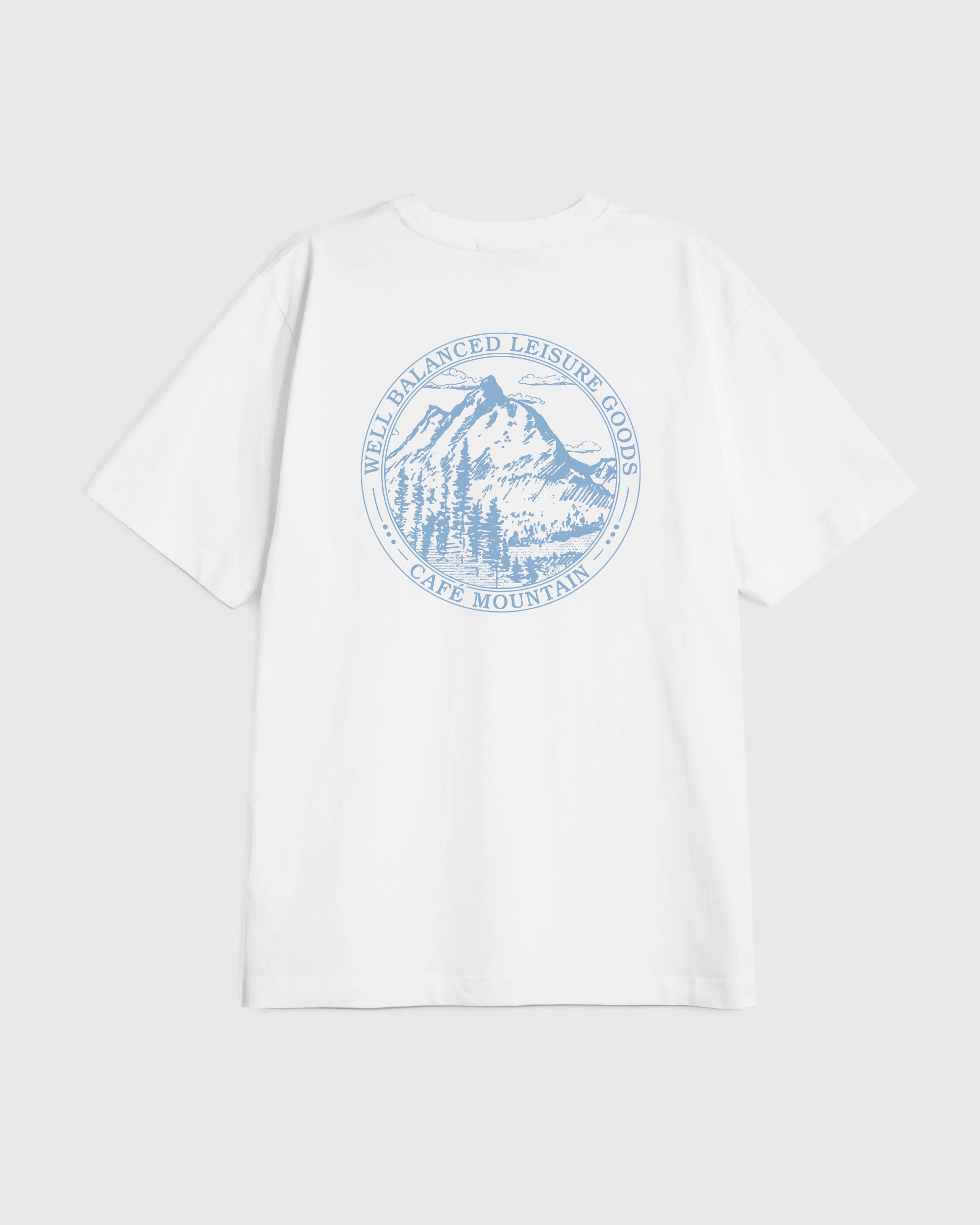 Members Stamp Tee - Natural and Sky